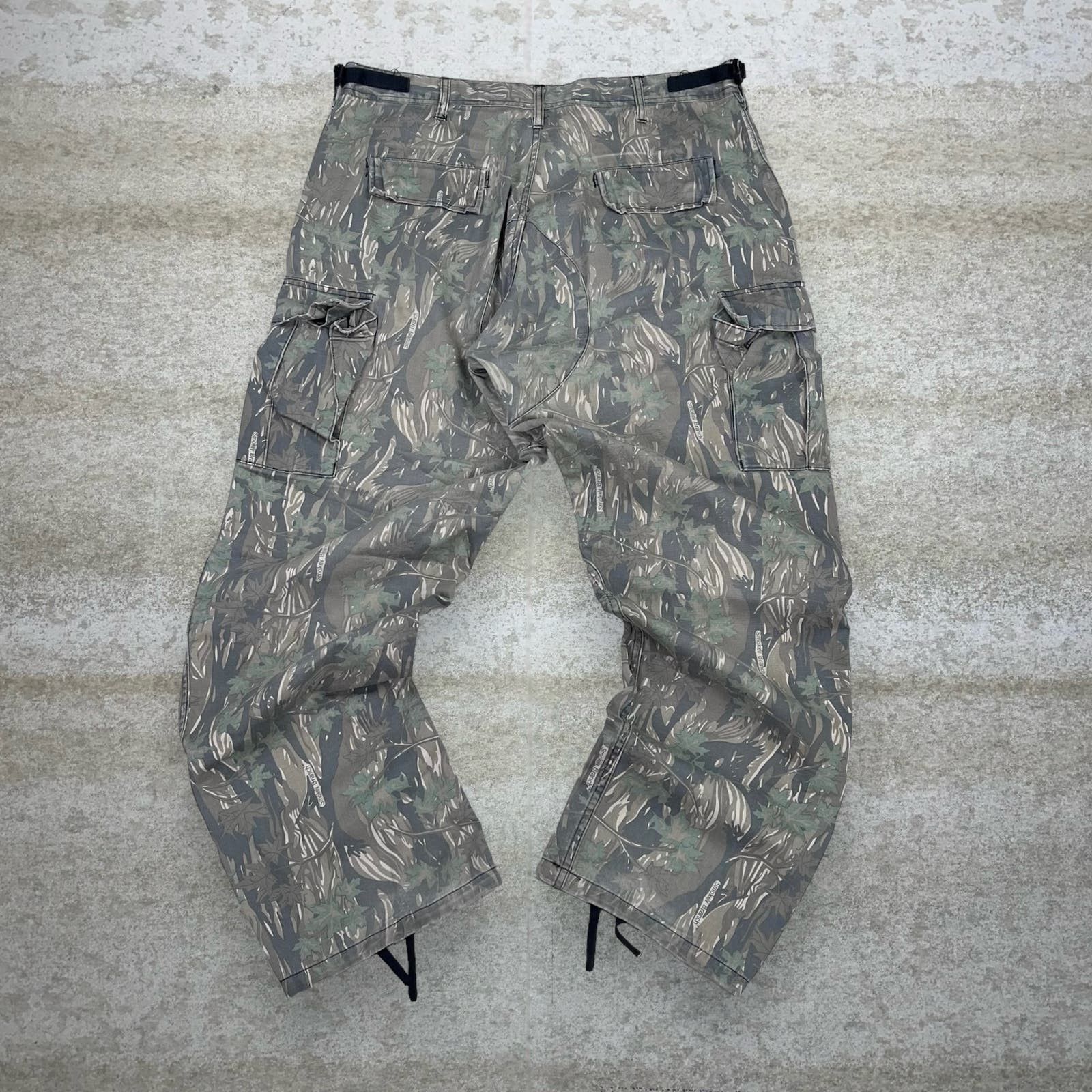 image of Military Hunting Camo Pants Baggy Double Knees 90's in Green, Men's (Size 36)