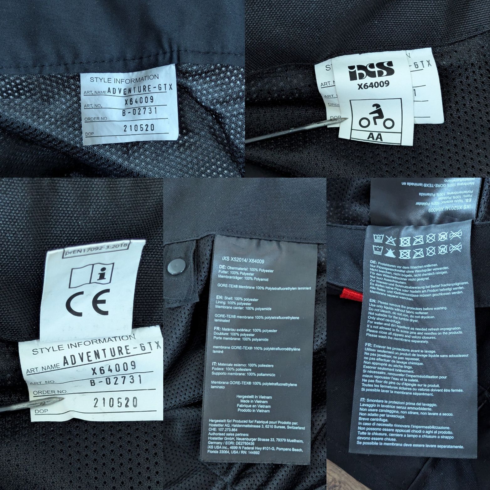 Goretex IXS Tour Pants Adventure-GTX Gore-Tex 2-In-1 3XL Motorcycle Size US 42 / EU 58 - 17 Thumbnail