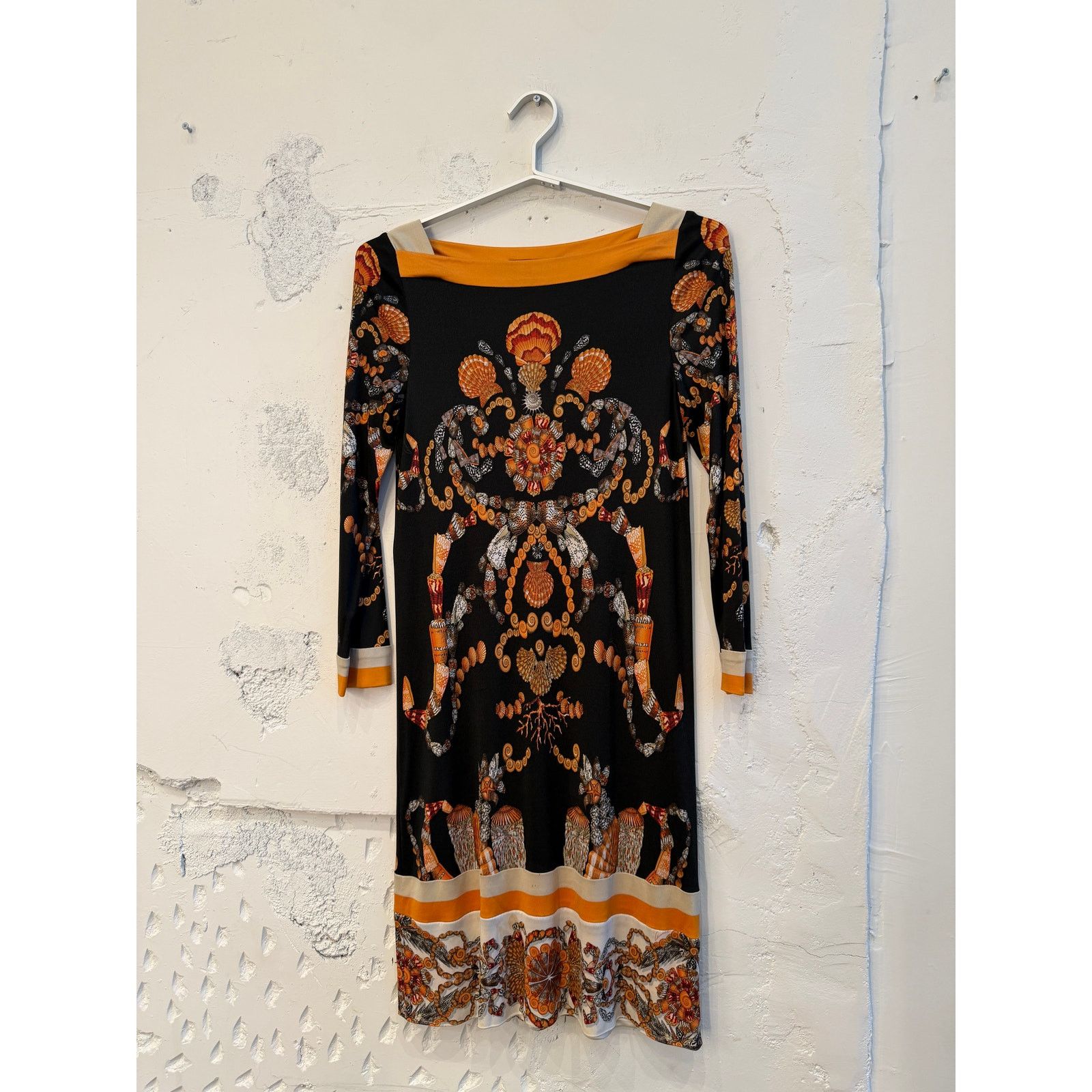 Gucci Gucci Black and Orange Seashell Print Dress Size S / US 4 / IT 40 - 1 Thumbnail