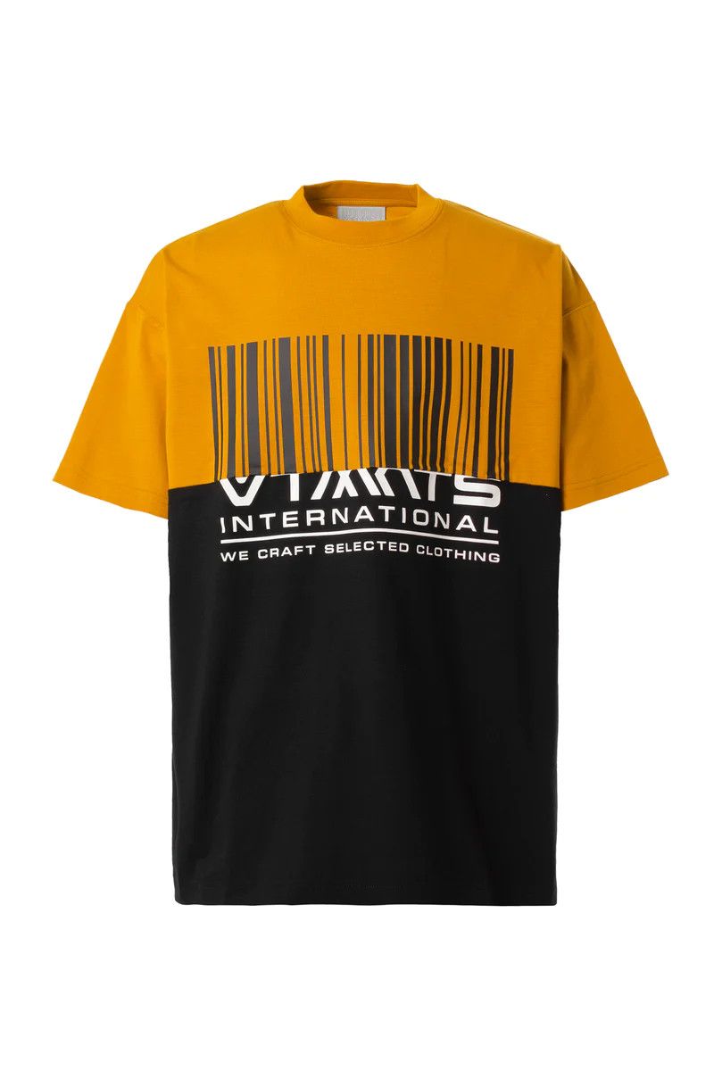 Vetements VETEMENTS Vtmnts mustard black barcode oversize t-shirt Size US S / EU 44-46 / 1 - 1 Thumbnail