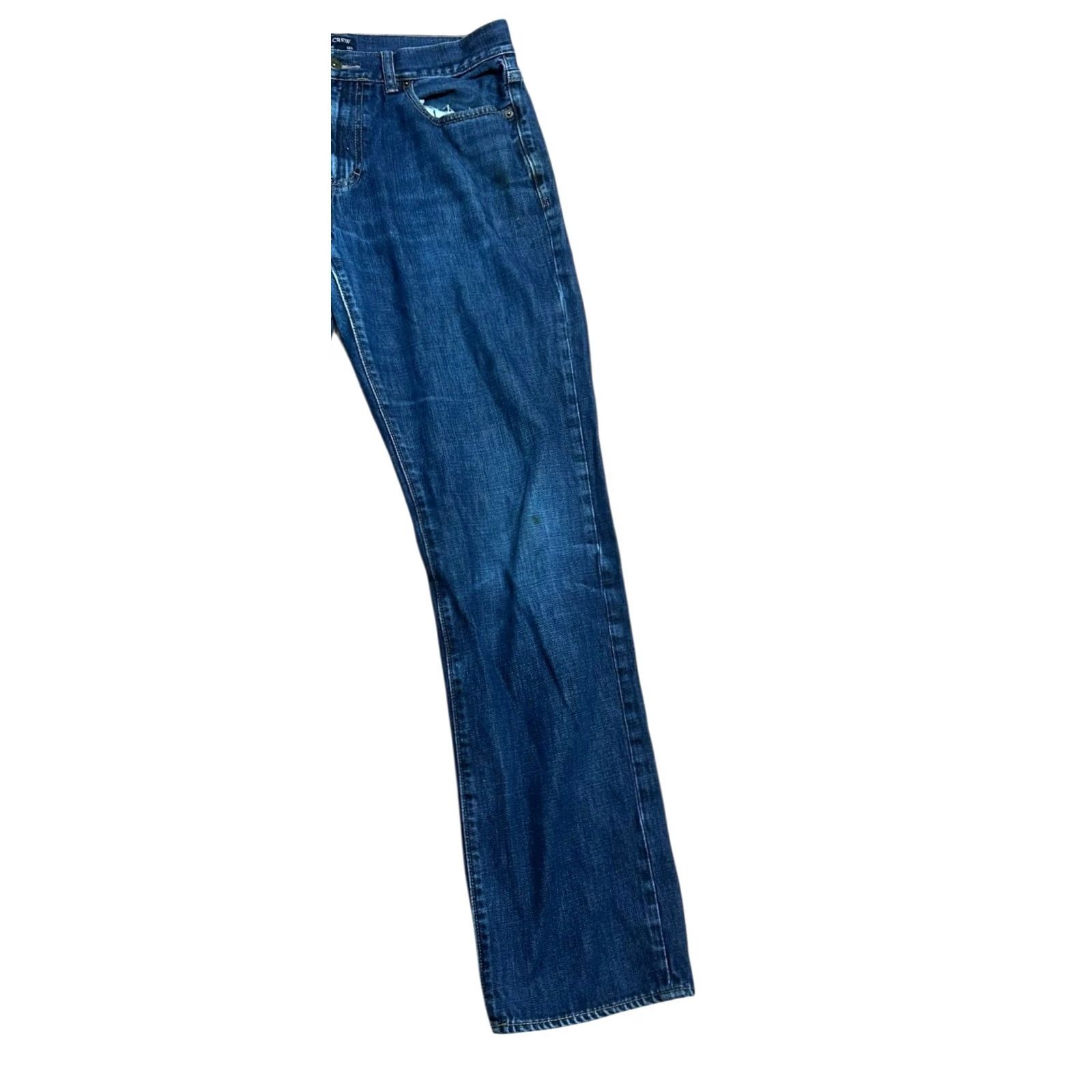 J.Crew J.CREW Jeans Mens 32x34 The Bleecker Athletic Fit Straight Leg Dark Wash Read Read Reading? Size US 32 / EU 48 - 3 Thumbnail