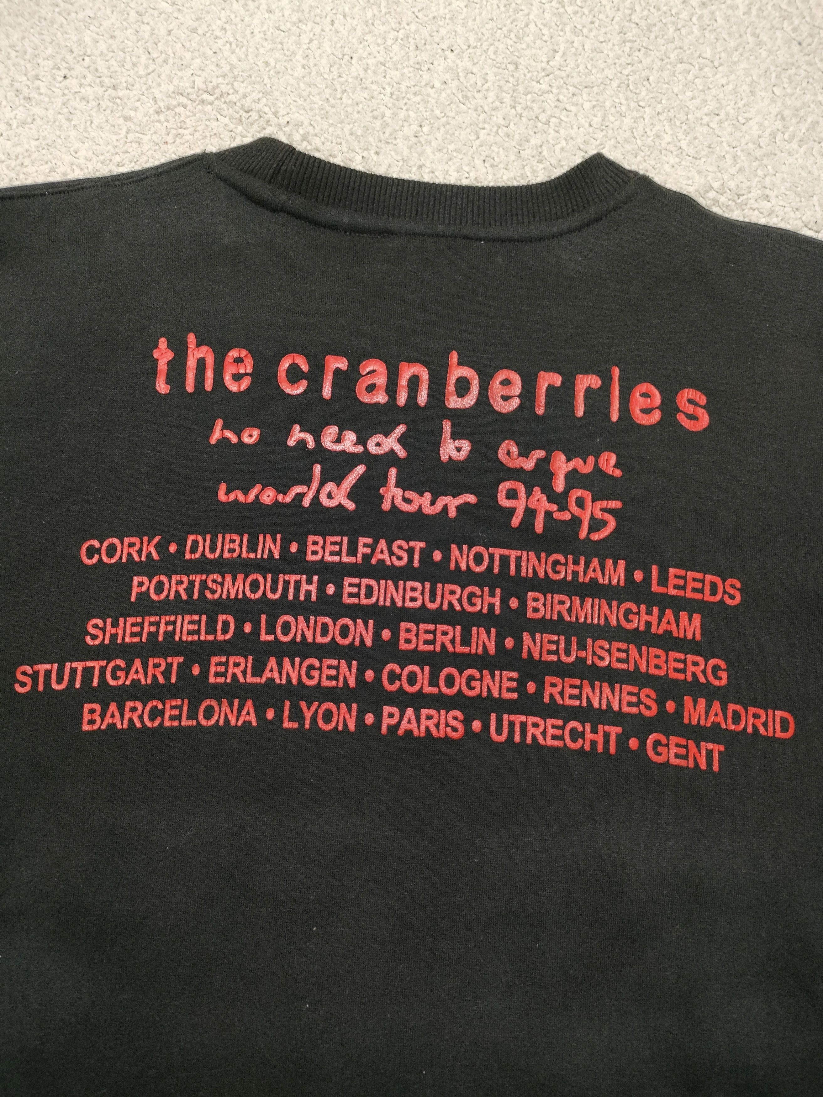 Band Tees Vtg Crewneck THE CRANBERRIES WORLD TOUR '94-'95 Size US XL / EU 56 / 4 - 19 Thumbnail