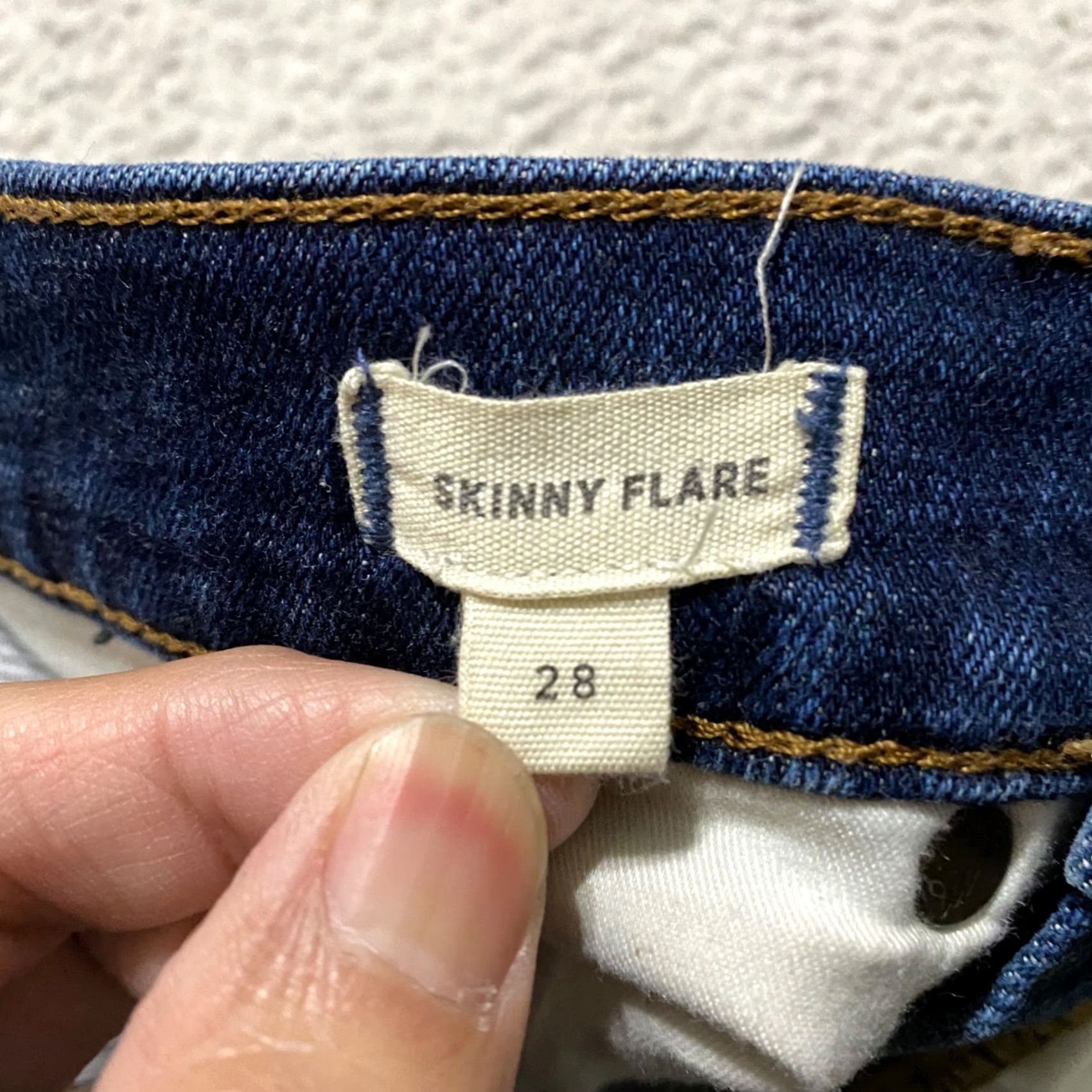 Madewell Madewell Jeans Blue Denim Dark Wash High Rise Flared 28 Regular 5-Pocket Mens Womens Size 28" / US 6 / IT 42 - 4 Thumbnail