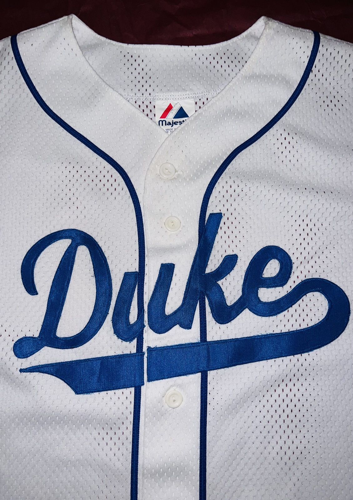 Majestic VINTAGE DUKE UNIVERSITY BASEBALL JERSEY Size US L / EU 52-54 / 3 - 14 Thumbnail