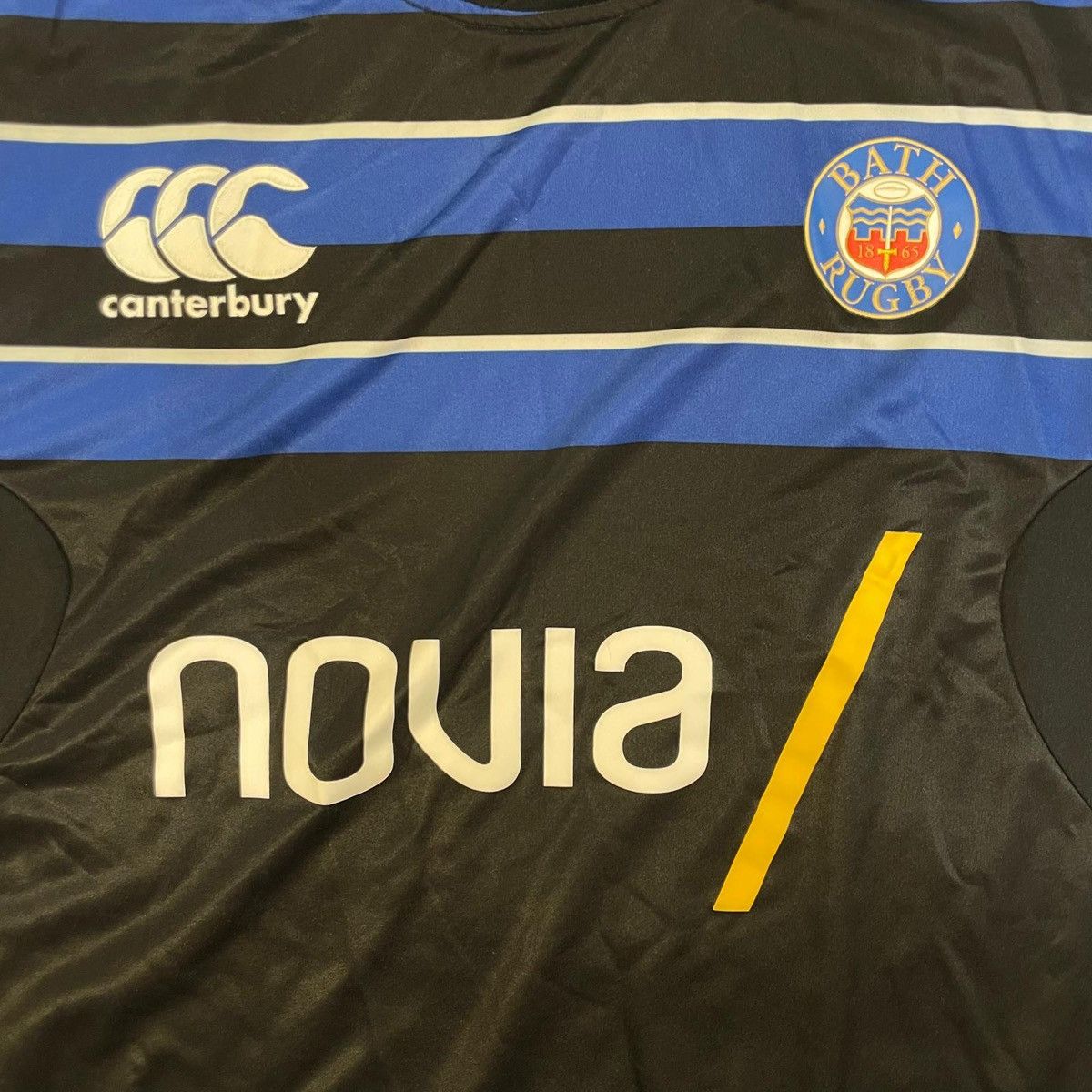 Canterbury of New Zealand Bath Rugby Canterbury black and blue training jersey shirt Size US XL / EU 56 / 4 - 6 Thumbnail