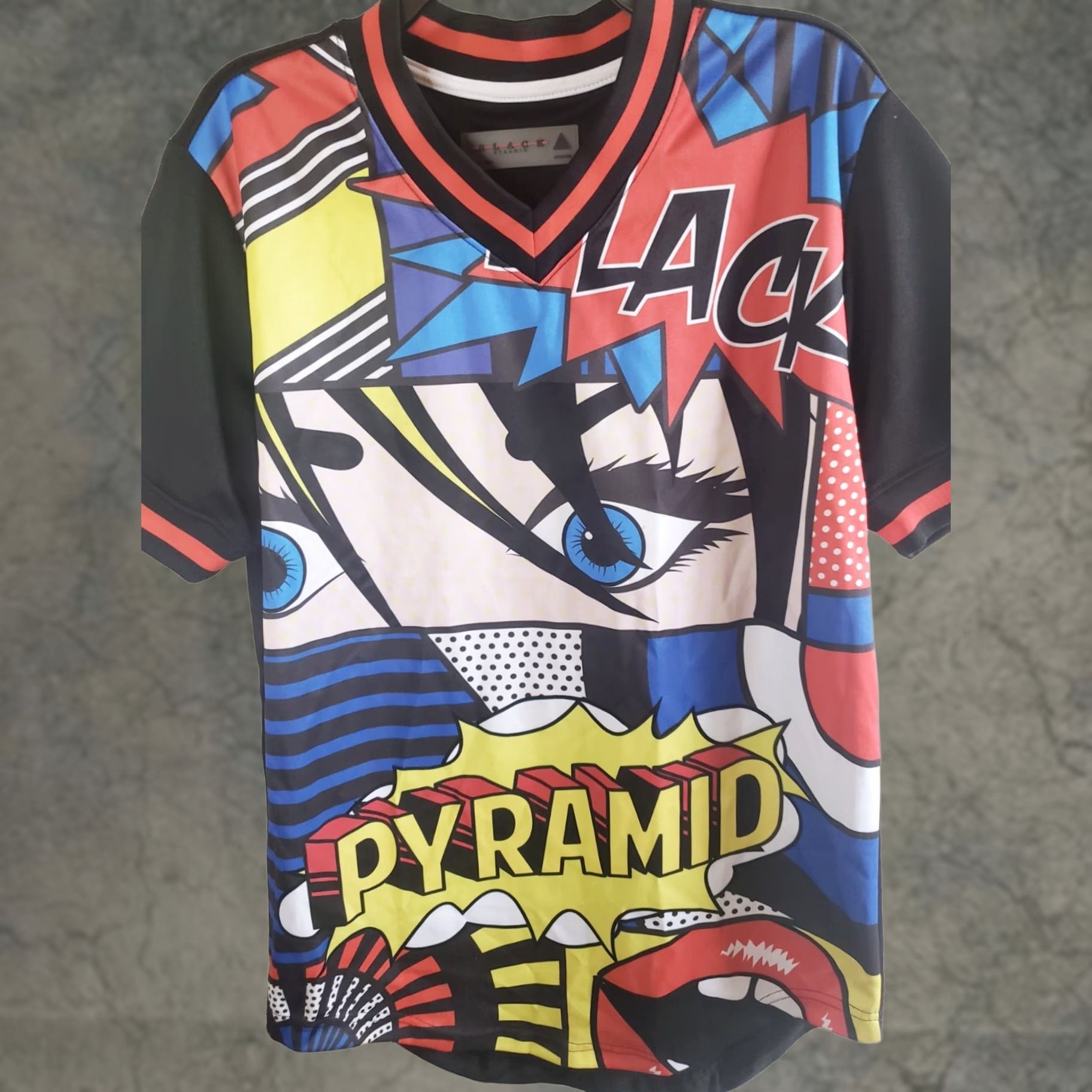 Black Pyramid PYRAMID Jersey Black All Over Print Embroidered Back Front Lettered M Mens Short Sleeve Multicolor 2018-2019 Size US M / EU 48-50 / 2 - 1 Thumbnail