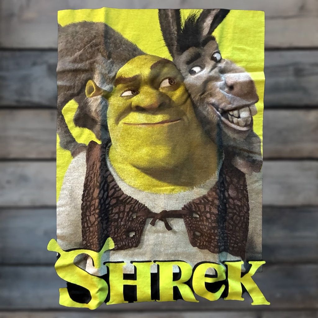 Vintage VINTAGE Dreamworks Shrek Shirt Mens Medium Pullover Ogre Donkey Casual Medium Size US M / EU 48-50 / 2 - 1 Thumbnail