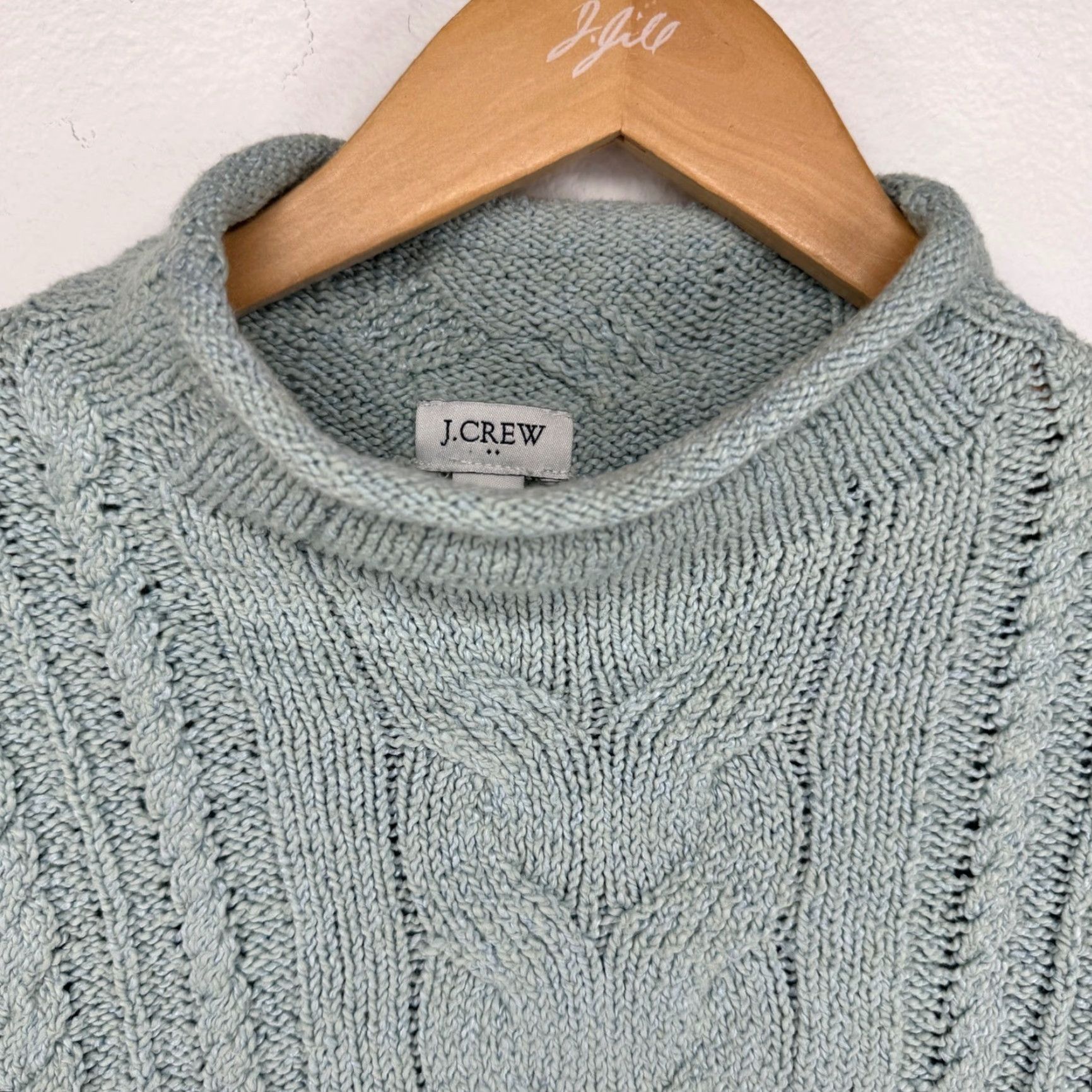 J.Crew VINTAGE J. Crew Women Sweater Cable-Knit Roll Neck Pullover S Blue 90s Casual Womens Size S / US 4 / IT 40 - 5 Thumbnail