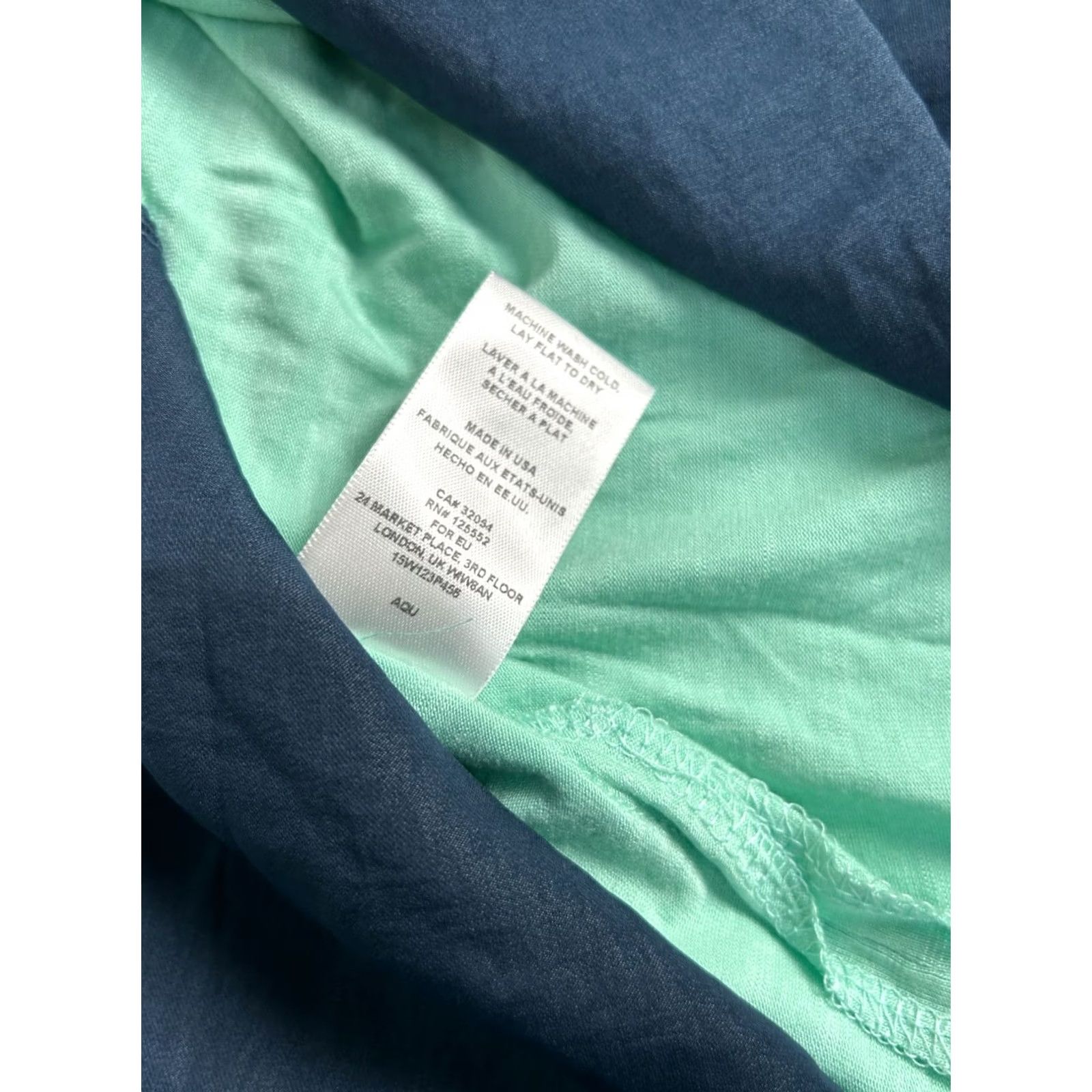 Anthropologie Dolan Anthropologie Womens Mint Blue Colorblock High Low Tunic T-Shirt Top Large Size L / US 10 / IT 46 - 5 Thumbnail