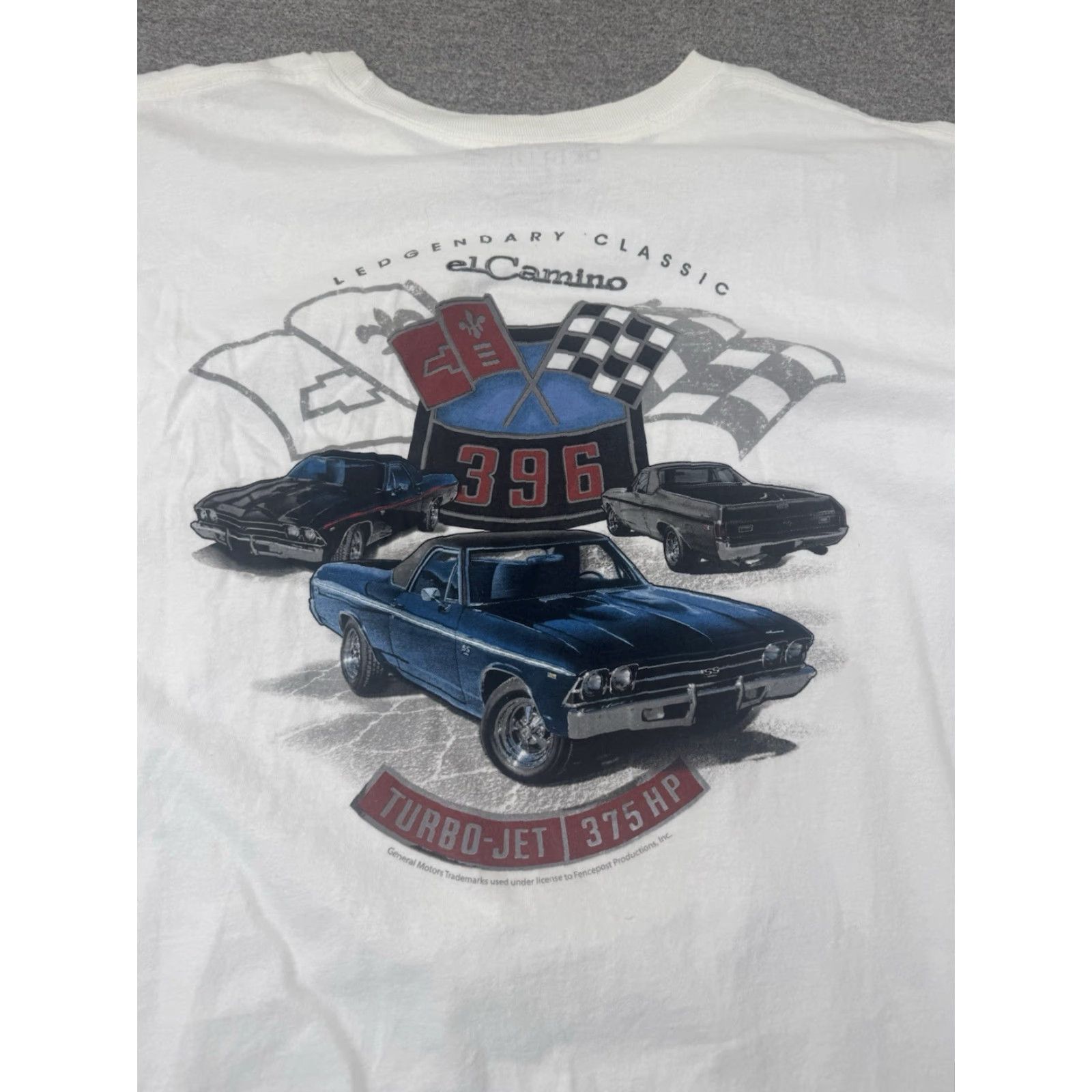 Vintage VINTAGE Chevy 375 Turbo-Jet Shirt Mens 2XL Muscle Car Graphic Tee Short Sleeve White Black 90s Cars Mens Size US XXL / EU 58 / 5 - 2 Thumbnail