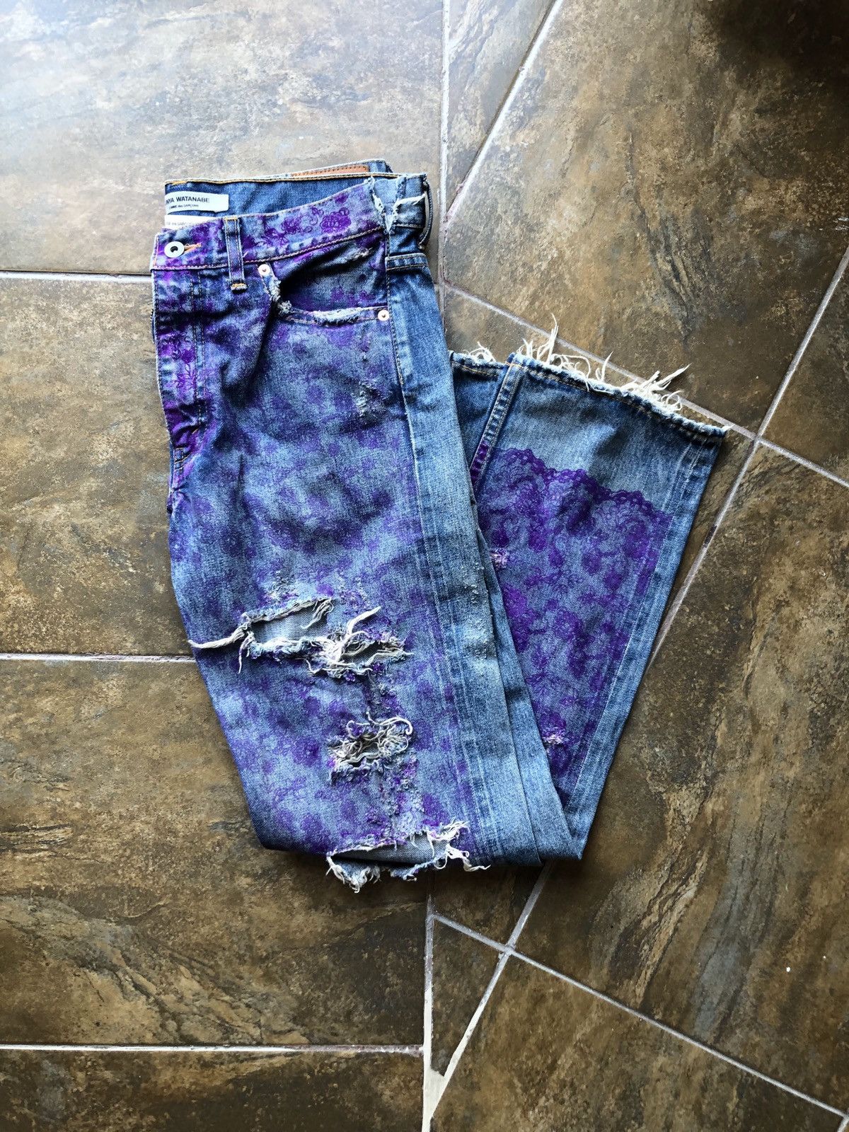 Comme des Garcons × Junya Watanabe Junya Watanabe flower denim Size US 34 / EU 50 - 2 Thumbnail