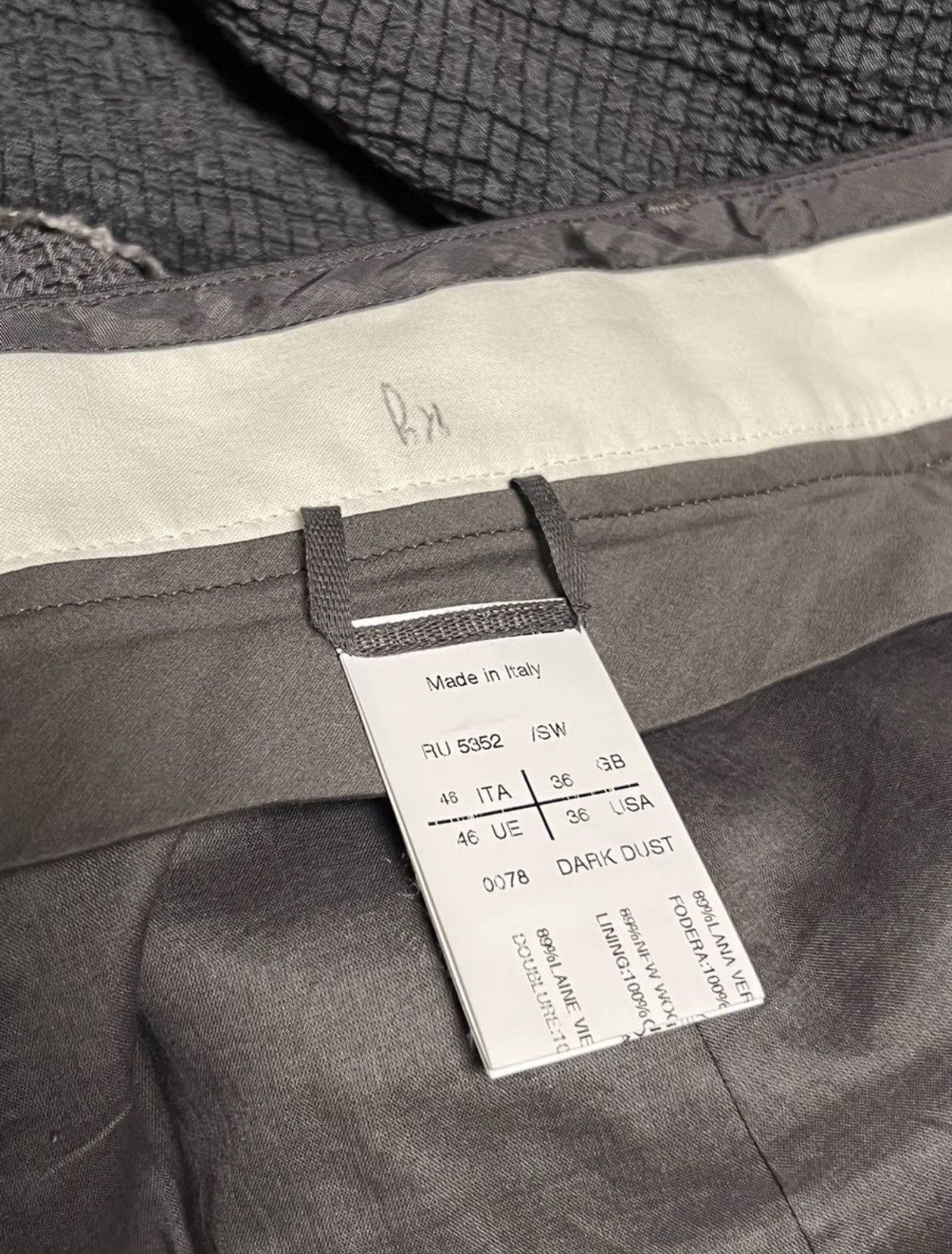 Rick Owens Rick Owens Double-Layer Wool Drop-Crotch Trousers - Unisex Size US 32 / EU 48 - 8 Thumbnail