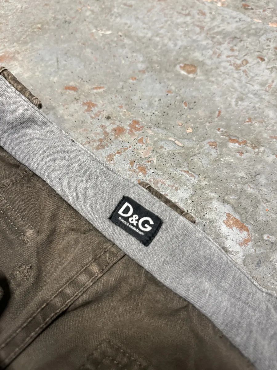SS2008 Dolce & Gabbana Brown Faded Multi Pockets Pants