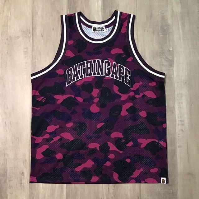 Bape BAPE Purple camo basketball tank top a bathing ape Size US M / EU 48-50 / 2 - 1 Thumbnail