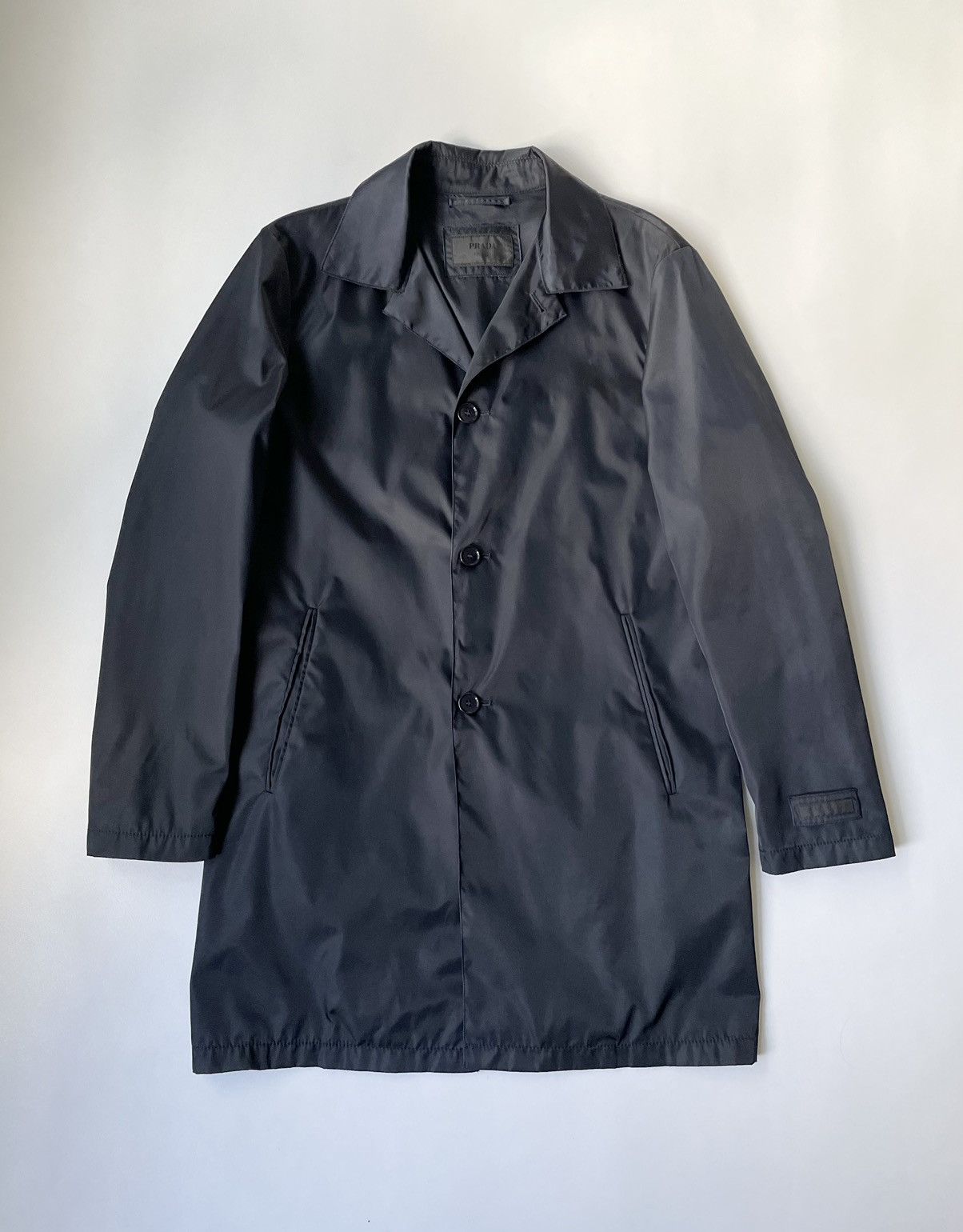 Prada S/S 13 Dark Blue Nylon Mac Size US M / EU 48-50 / 2 - 1 Thumbnail
