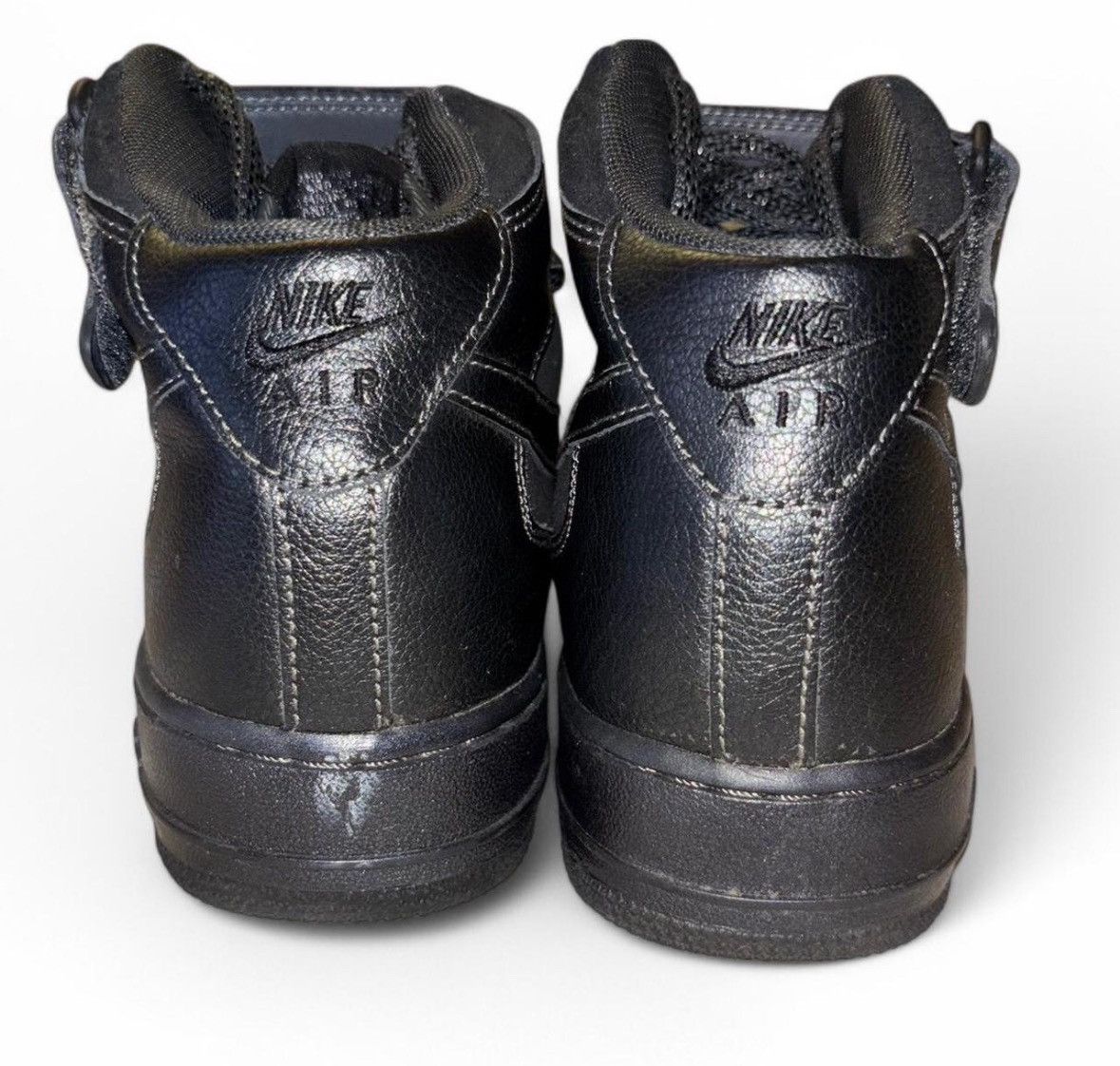 Nike Custom Sparkly Black Mid Air Force Ones Size US 9 / IT 39 - 4 Thumbnail