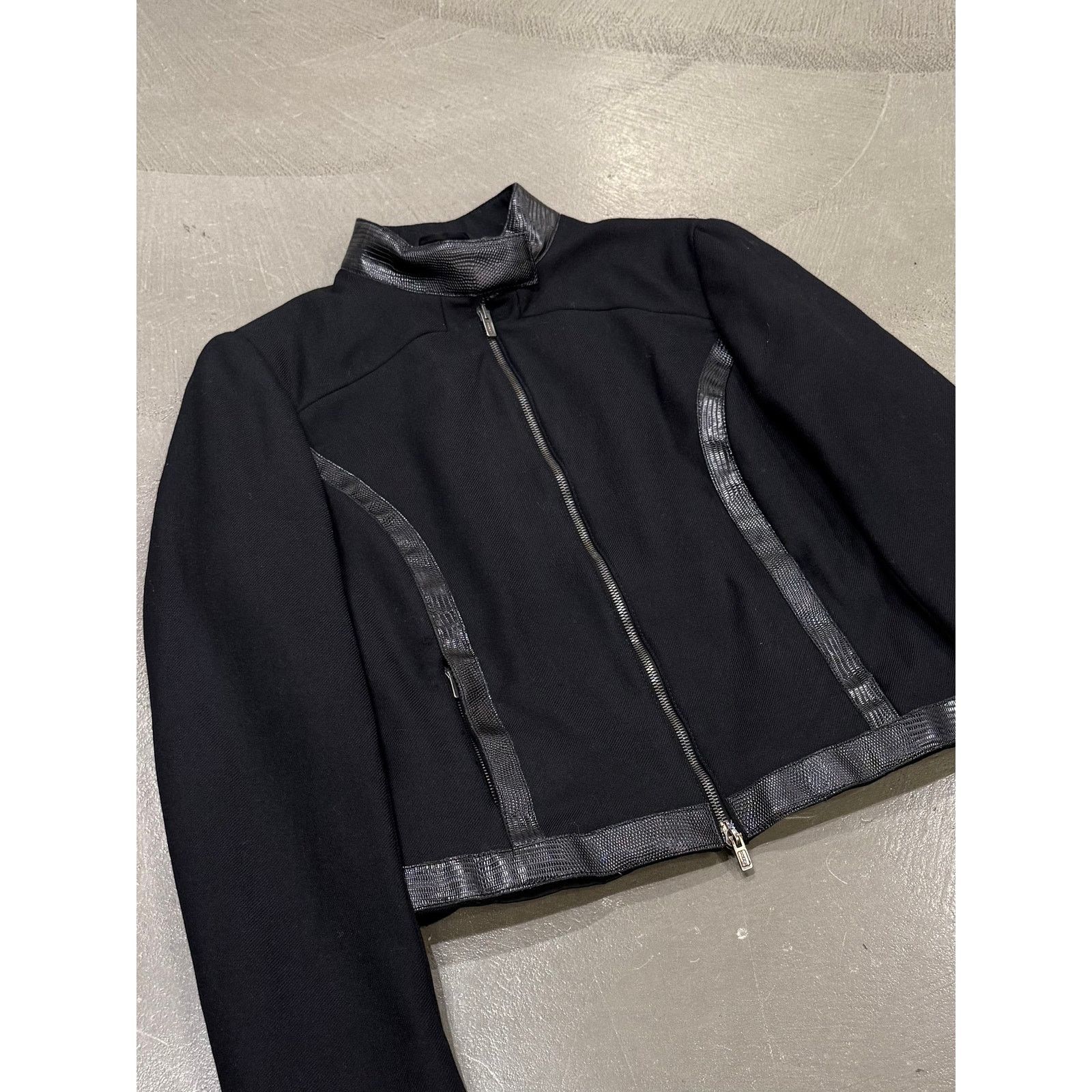 Fendi 2003 Fendi paneled biker jacket with leather details Size M / US 6-8 / IT 42-44 - 2 Thumbnail