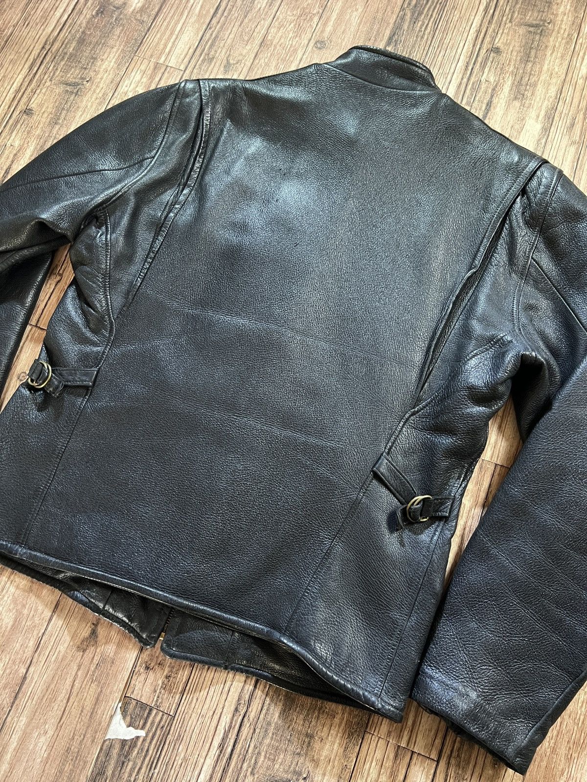Vintage Deerskin Cafe Racer Black Motorcycle Jacket Size US L / EU 52-54 / 3 - 7 Thumbnail