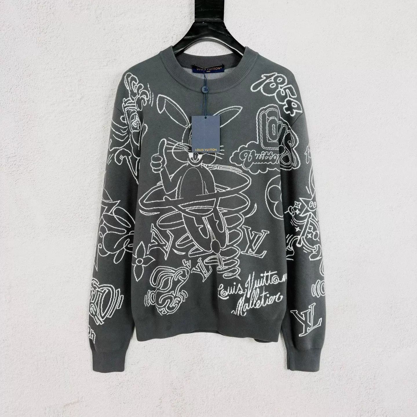 Louis Vuitton Multi Graphic Long Sleeve Knit Sweater Size US S / EU 44-46 / 1 - 1 Thumbnail