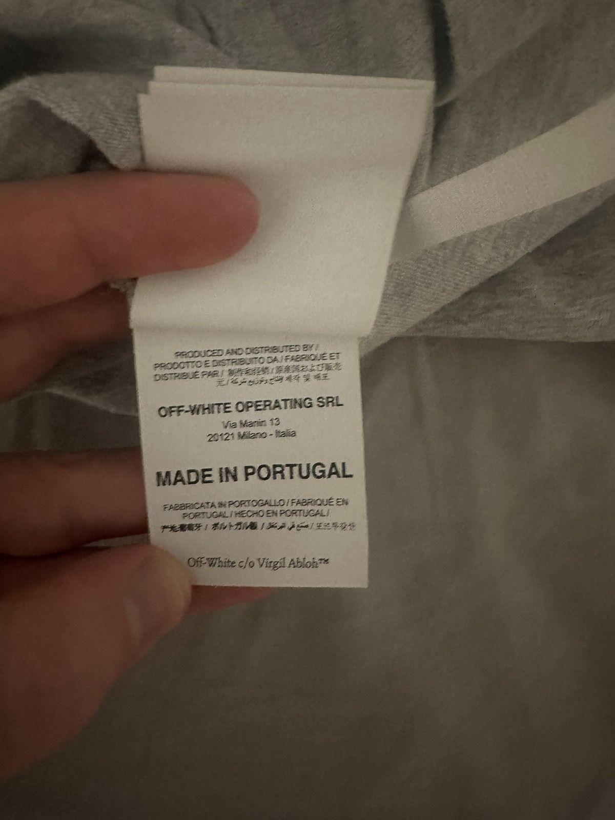 Off-White × Virgil Abloh Off white Grey Thunder Pivot Tee Size US M / EU 48-50 / 2 - 6 Thumbnail