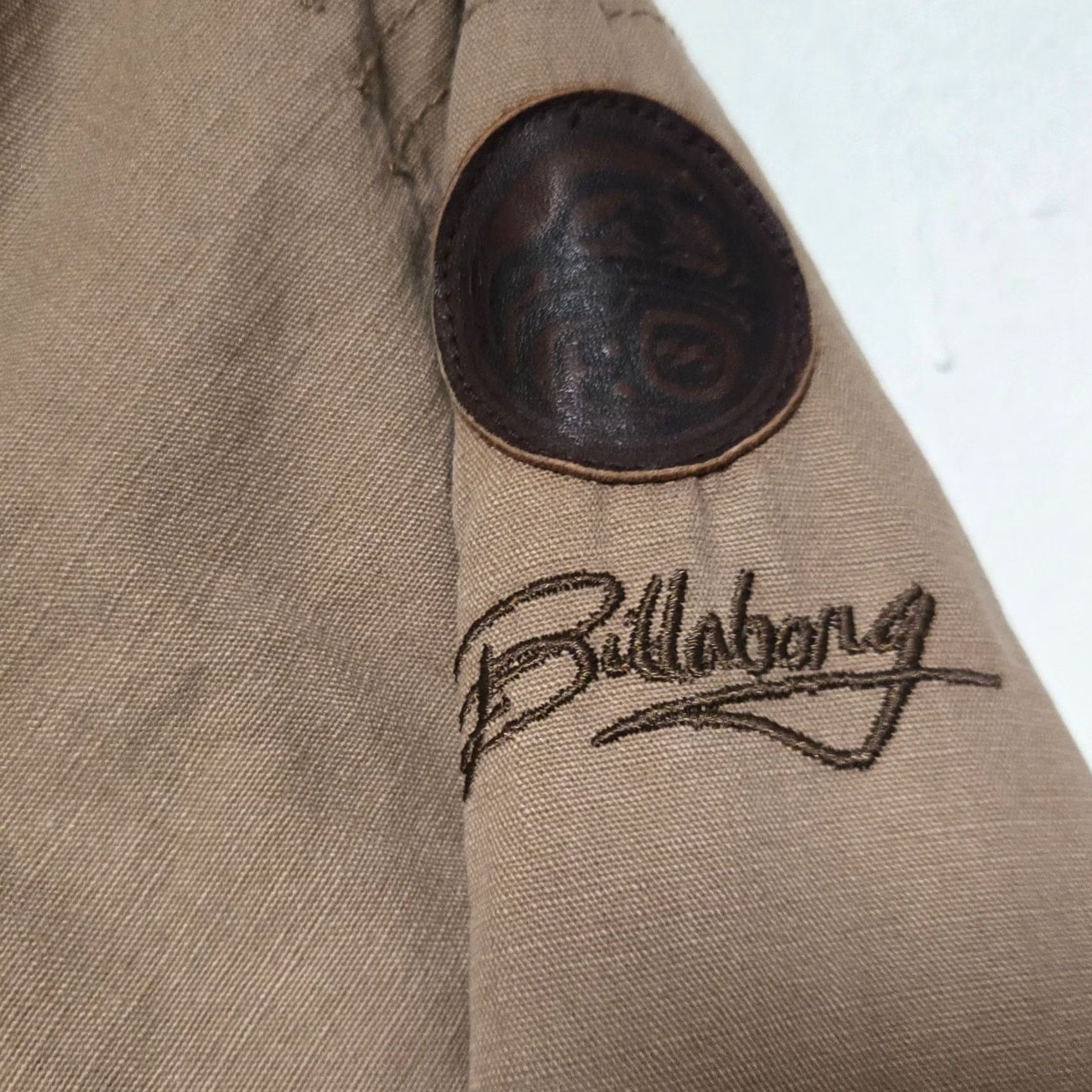 Billabong VINTAGE Billabong Jacket Military L Tan L Mens Distressed Sherpa Lined Utility Y2K Size US L / EU 52-54 / 3 - 4 Thumbnail