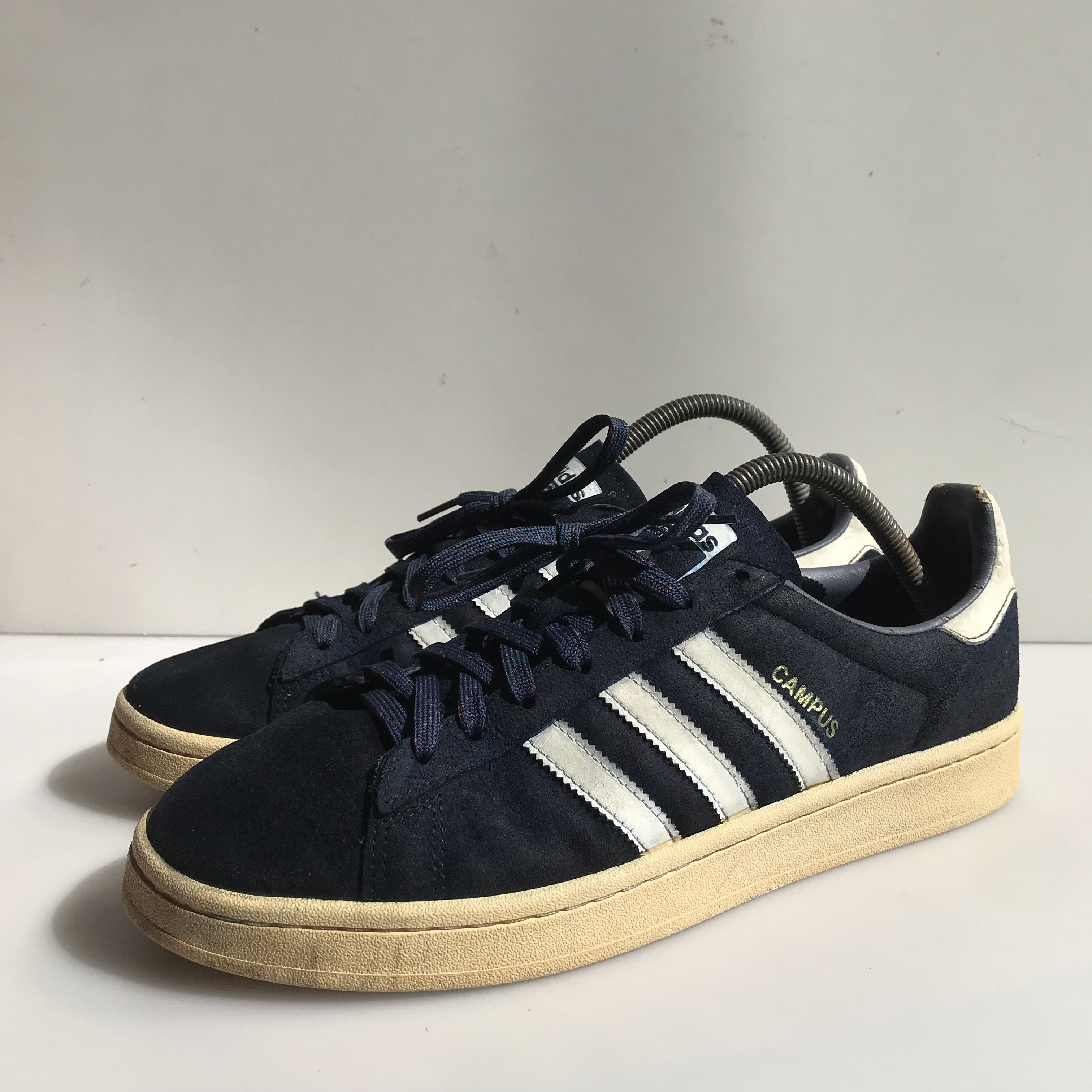 Adidas Vintage Adidas Originals Campus 80s Suede Navy Blue Size US 11 / EU 44 - 9 Thumbnail