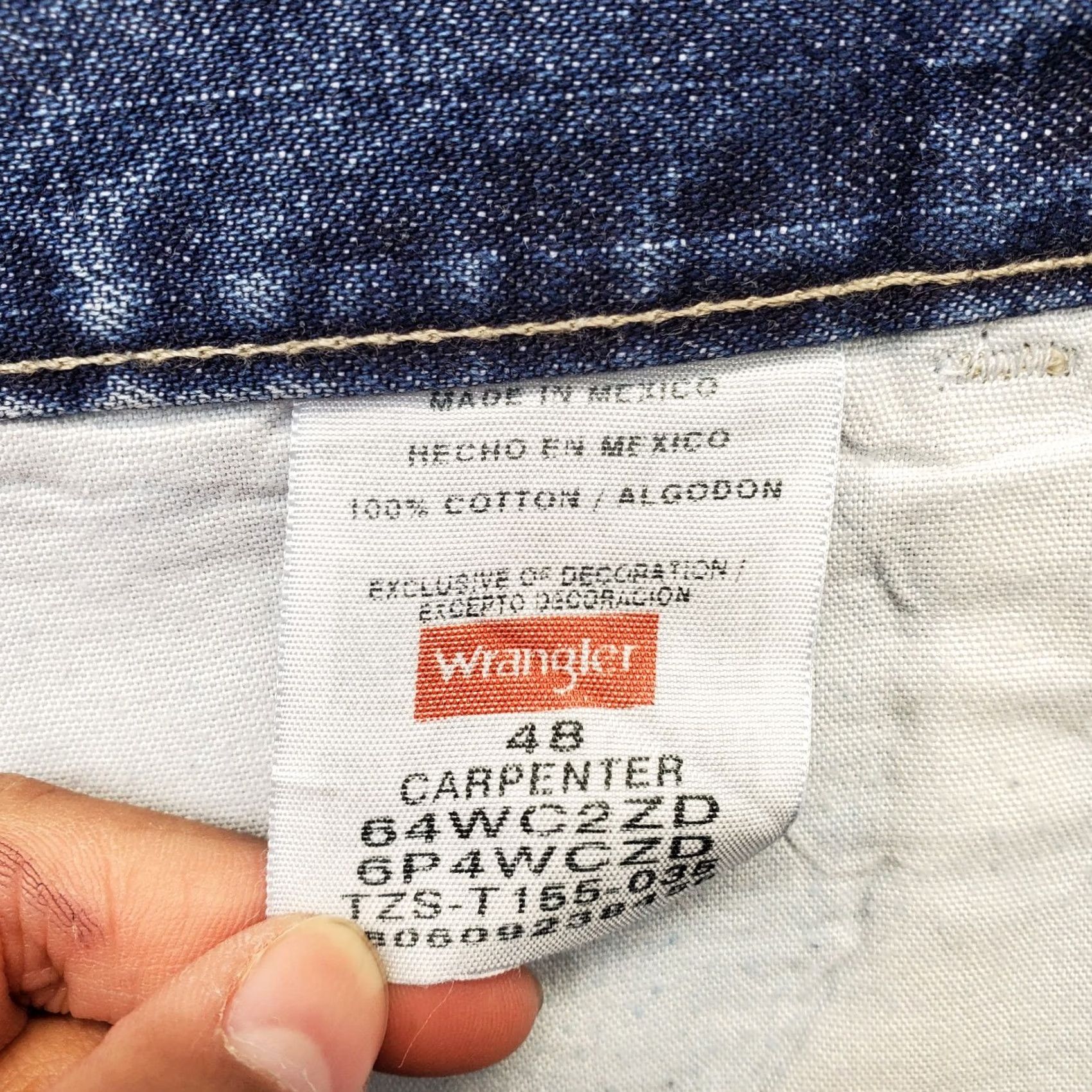 Wrangler Wrangler Mens Blue Denim Carpenter Shorts 48 Bermuda Regular Fit Flat Front 5-Pocket Denim Workwear Casual Workswear Size US 32 / EU 48 - 6 Thumbnail