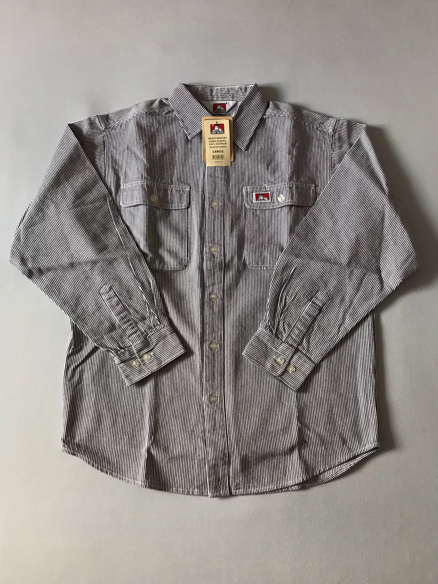Ben Davis Ben Davis 237 Walnut Stripe Long Sleeve Shirt Size US L / EU 52-54 / 3 - 1 Thumbnail