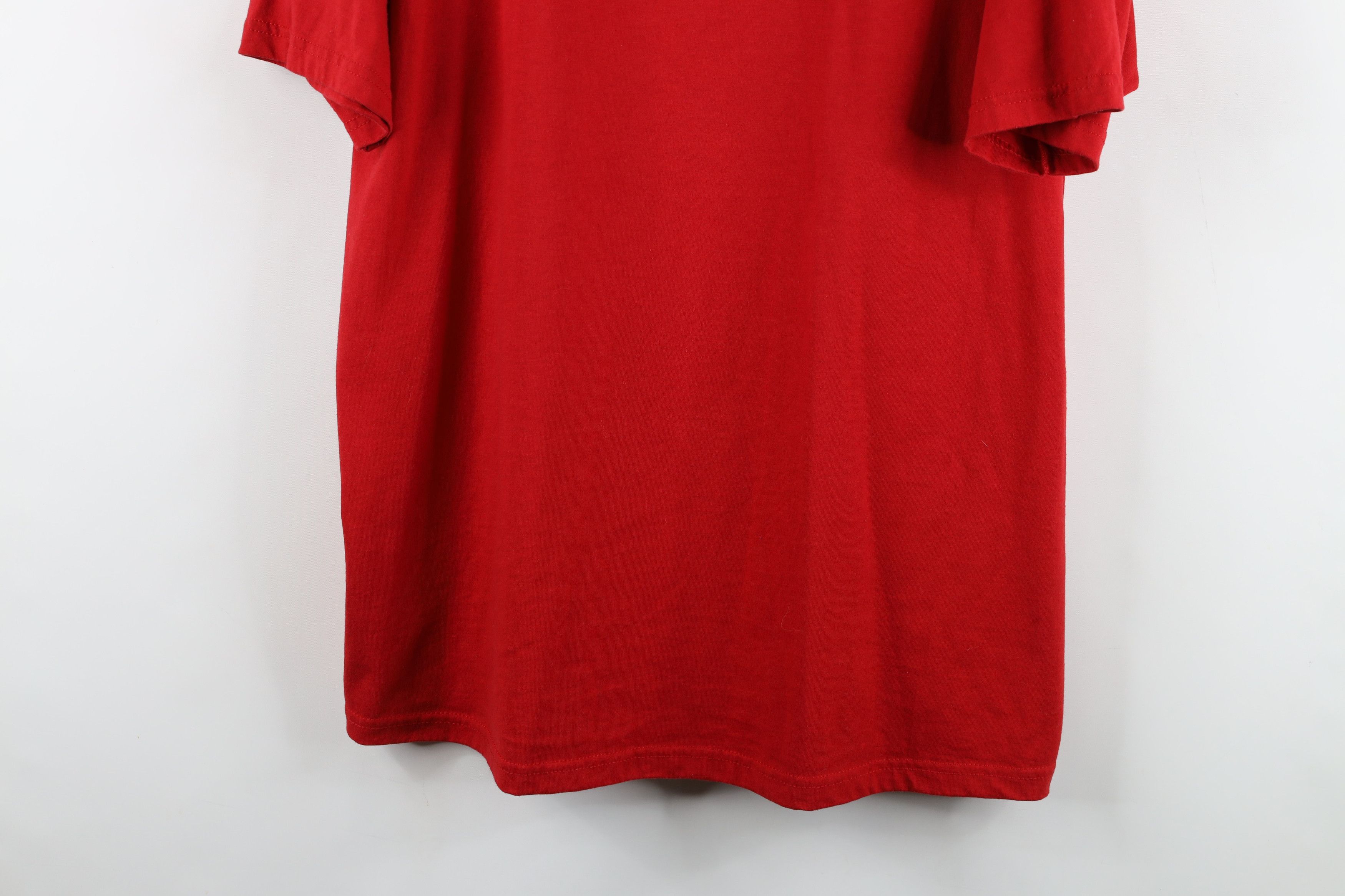 Vintage Vintage 90s Streetwear Heavyweight Short Sleeve T-Shirt Red Size US XL / EU 56 / 4 - 3 Thumbnail
