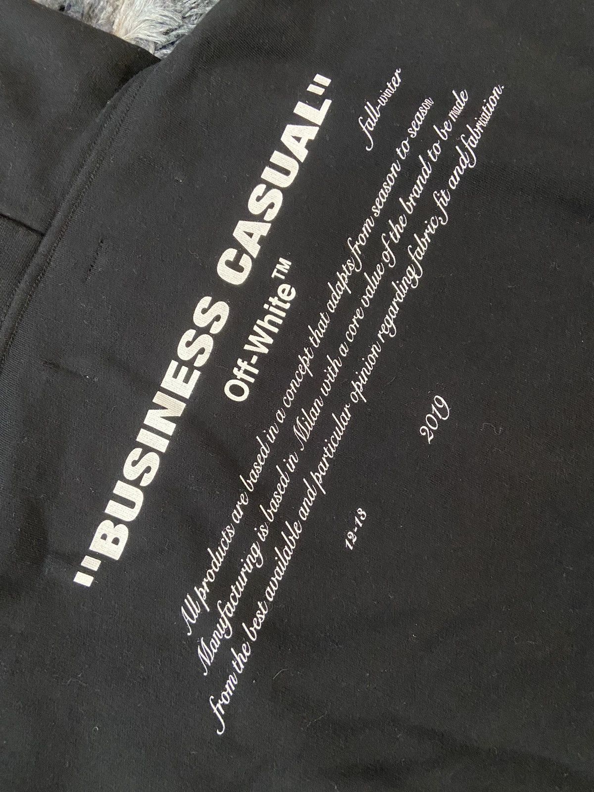 Off-White Off-White Business Casual Bernini FW2019 Black Hoodie Size US S / EU 44-46 / 1 - 3 Thumbnail