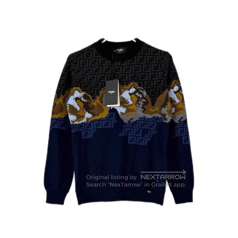 Fendi Fendi Deep Blue Label Wool Sweater Size US S / EU 44-46 / 1 - 1 Thumbnail