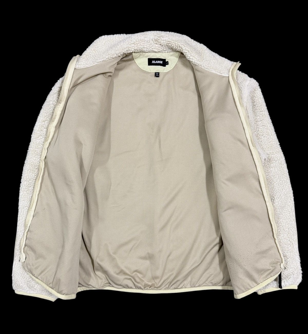 Xlarge Xlarge Deep Pile Sherpa Boa Jacket Big Logo Embossed Fleece Size US L / EU 52-54 / 3 - 11 Thumbnail