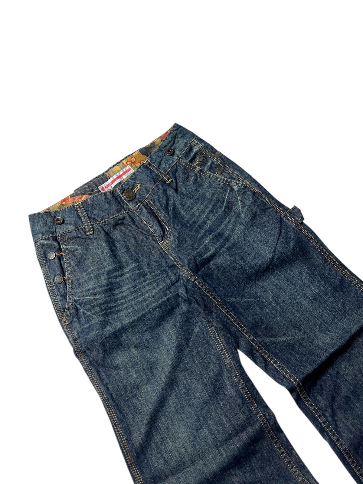 Japanese Brand Vintage Bobson Super Flared Carpenter Washed Pants Size US 28 / EU 44 - 2 Thumbnail