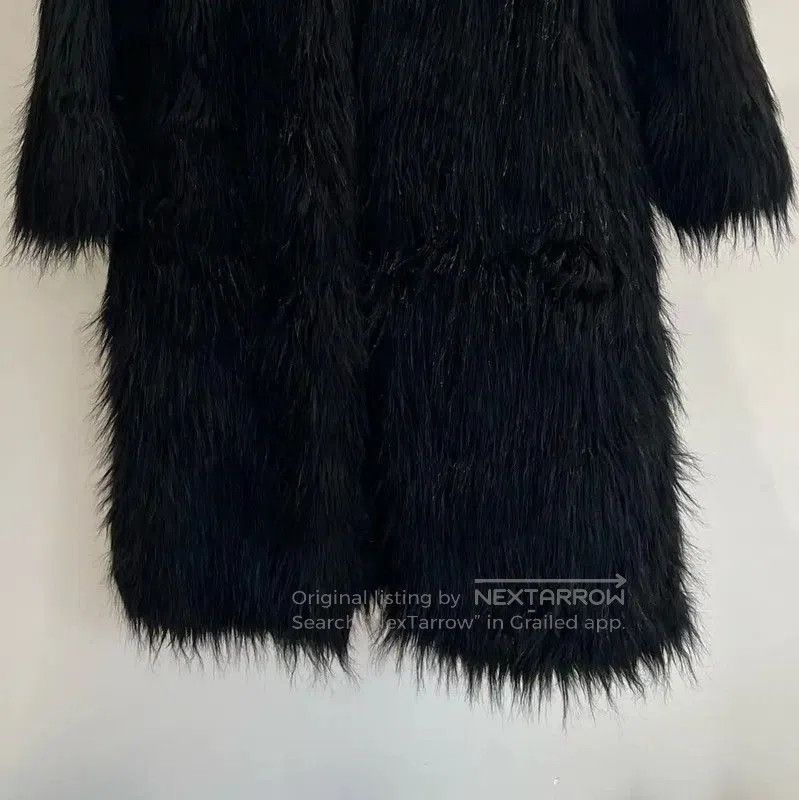 Miu Miu Miu Miu Black Mid-Length Coat in Recycled Fiber . Size S / US 4 / IT 40 - 5 Thumbnail