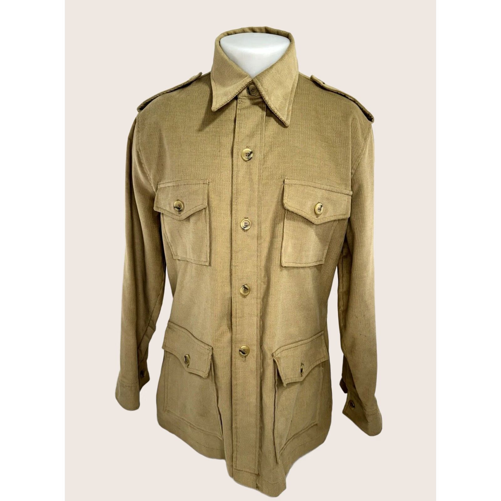 Levi's VINTAGE LEVI'S Signature Corduroy SAFARI Photographer L Jacket Tan Mens Size US L / EU 52-54 / 3 - 1 Thumbnail