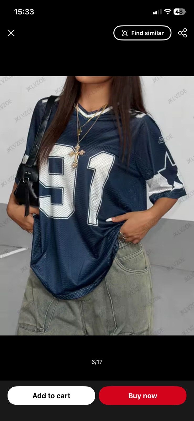 Other Y2K streetwear jersey top. Size M / US 6-8 / IT 42-44 - 5 Thumbnail