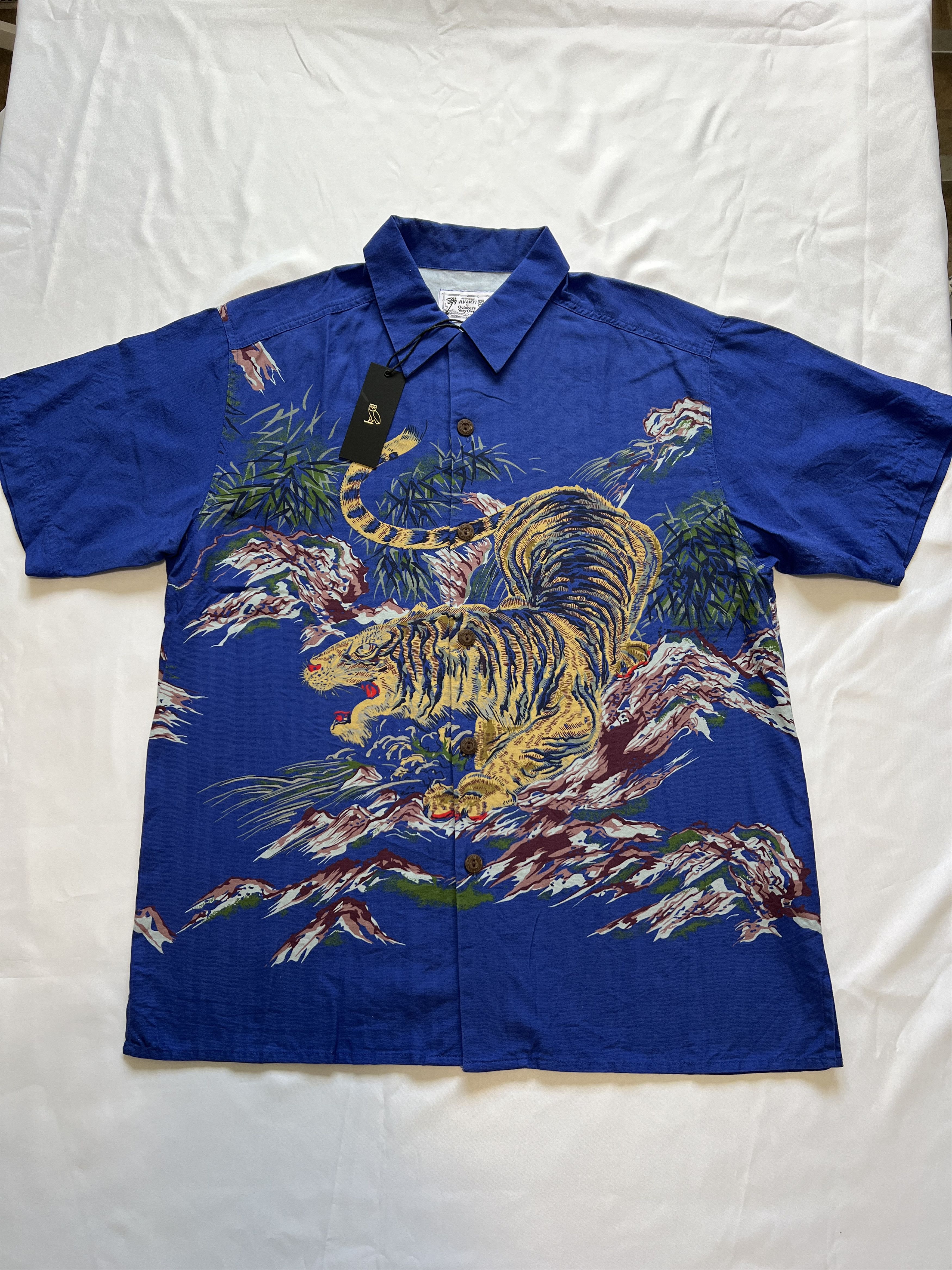 Drake OVO x Avanti Silk Shirt Blue Button Down Hawaiian Size US M / EU 48-50 / 2 - 2 Thumbnail