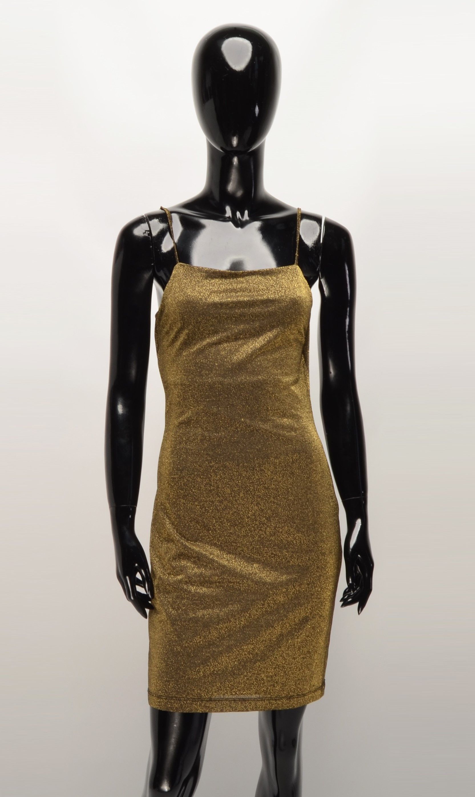John Richmond × Vintage Vintage John Richmond Gold Sparkle Bodycon Mini Dress Size M / US 6-8 / IT 42-44 - 1 Thumbnail