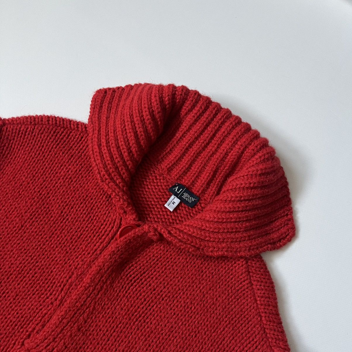 Armani Vintage Y2K Armani Jeans Red Knit Tiger Sweater Alpaca Woo Size US M / EU 48-50 / 2 - 5 Thumbnail