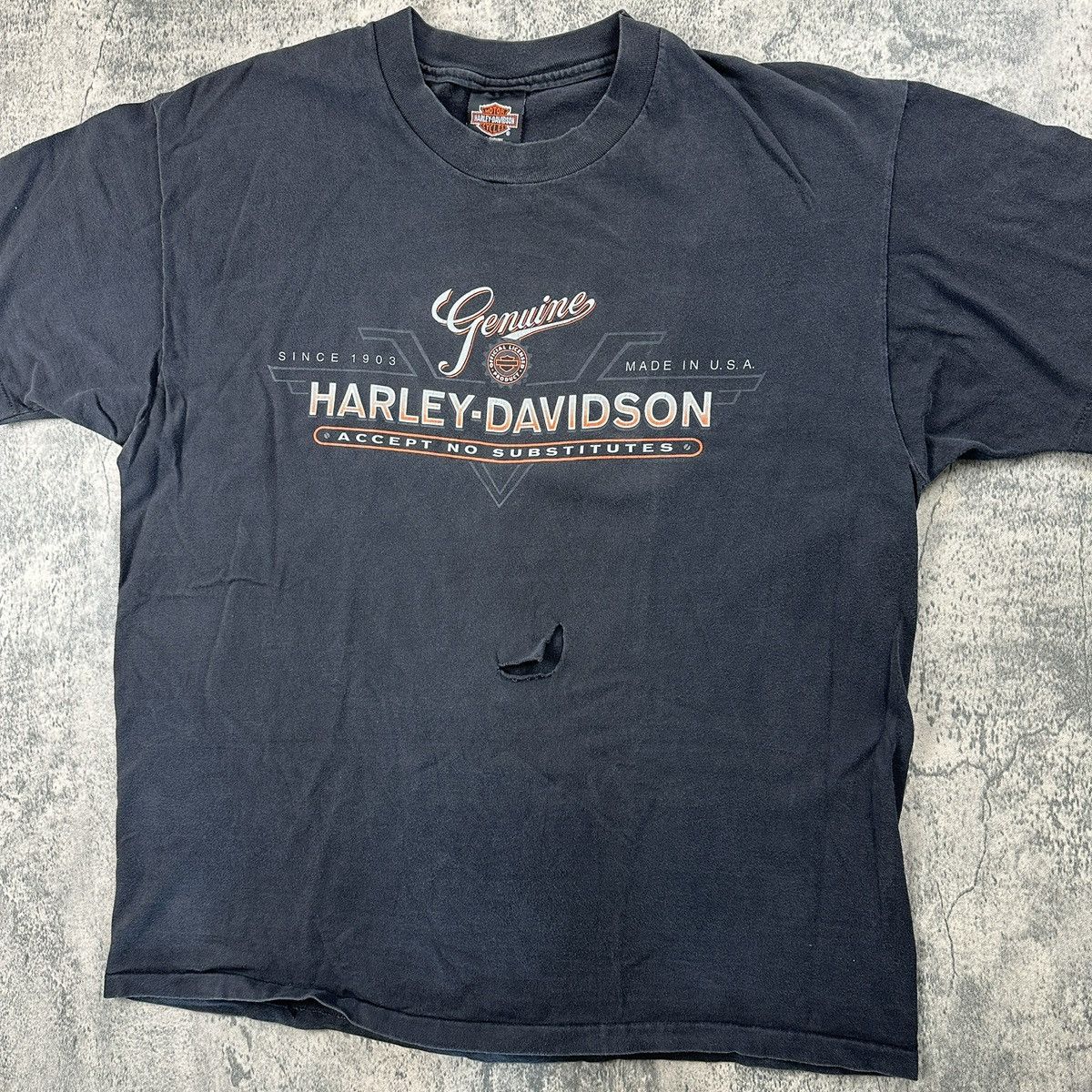 Harley Davidson × Vintage Vintage Harley Davidson T Shirt BLACK Size US XL / EU 56 / 4 - 7 Thumbnail