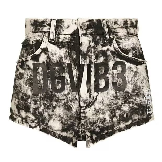 Dolce & Gabbana o1g2r1mq1024 Faded Wash Cotton Denim Shorts Black & Grey Size 32" / US 10 / IT 46 - 1 Thumbnail