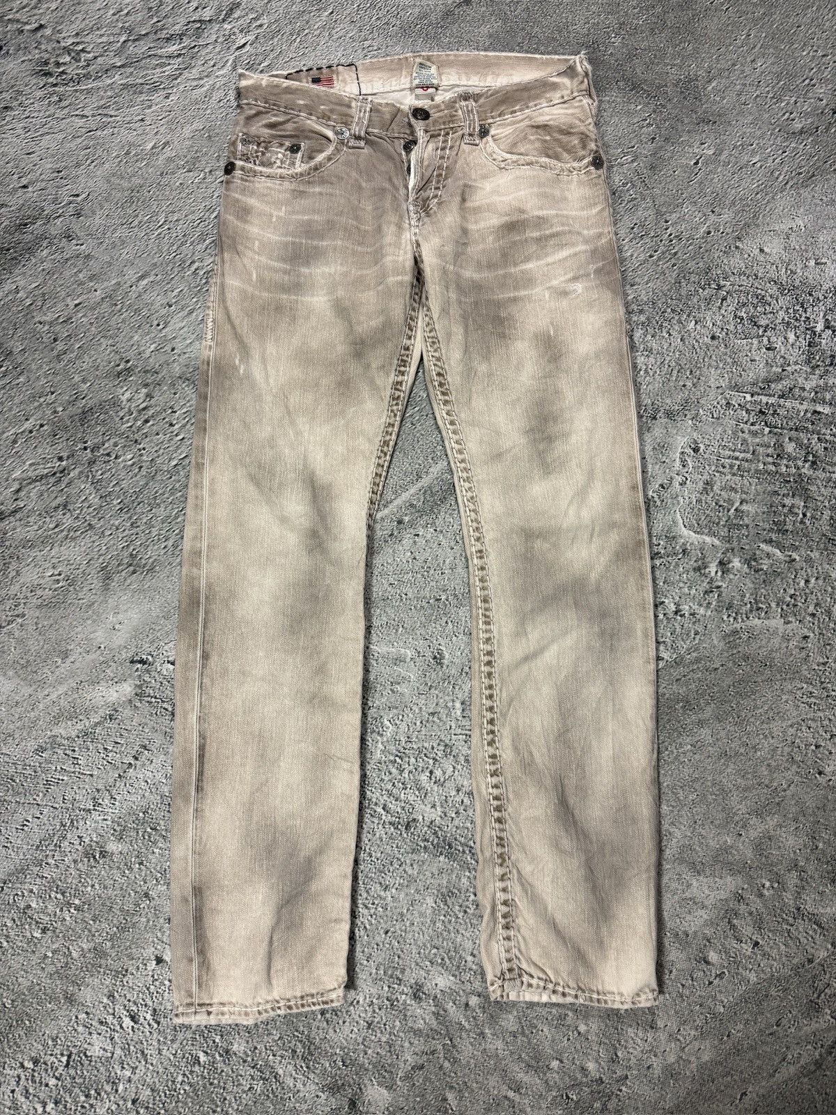 True Religion True Religion jeans vintage pants beige Geno super T Size US 32 / EU 48 - 6 Thumbnail