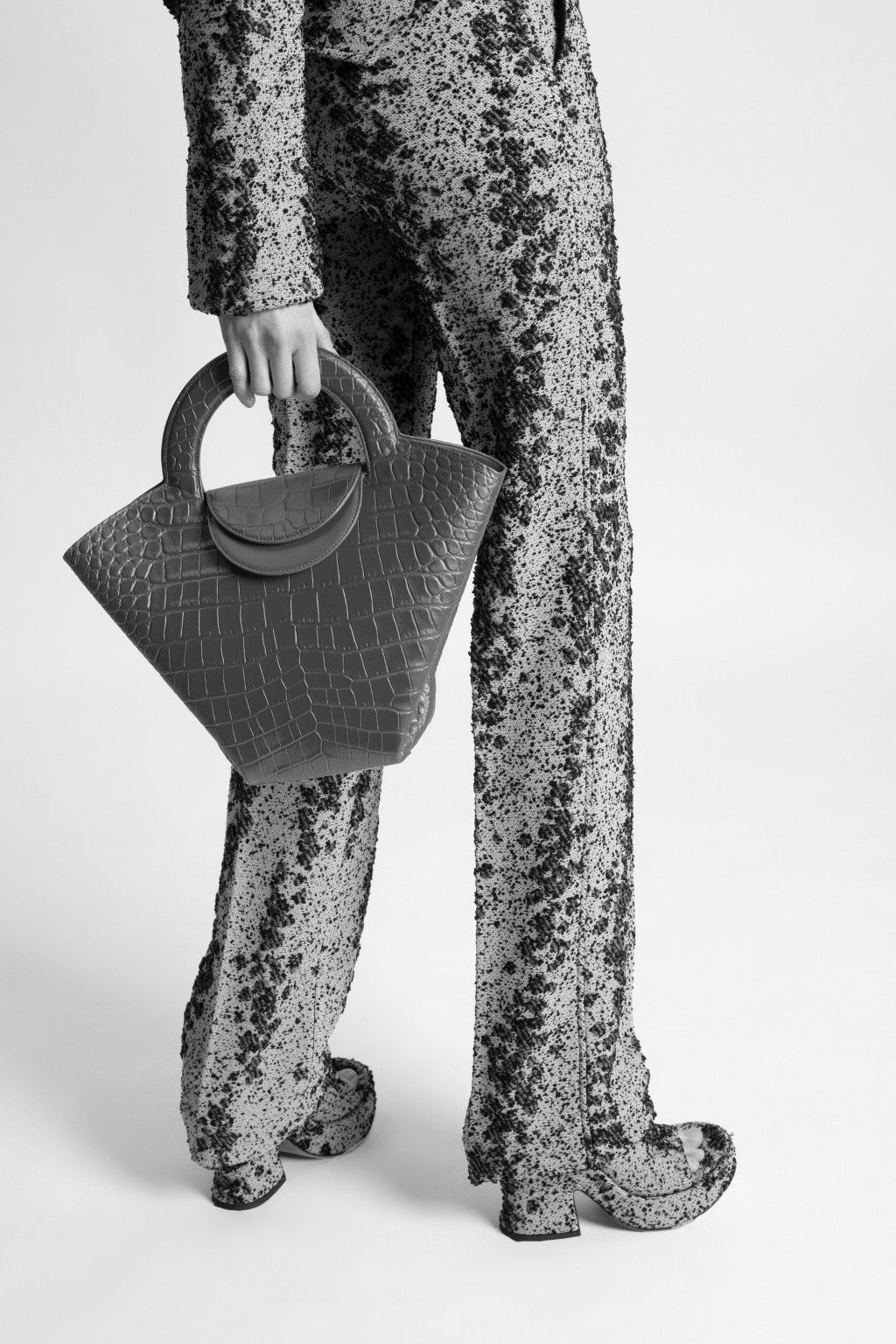 Bottega Veneta BOTTEGA VENETA Doll green croc effect leather tote bag Size ONE SIZE - 2 Thumbnail