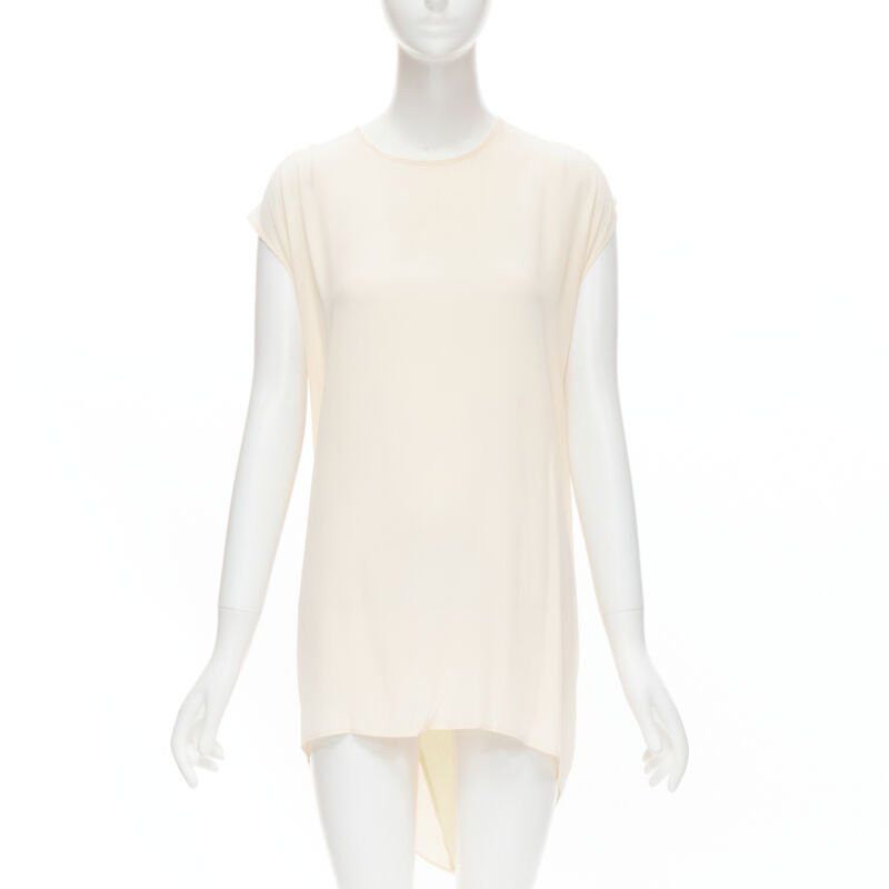 The Row THE ROW ivory cream mixed silk modal knit wrap tie back tunic vest XS Size XS / US 0-2 / IT 36-38 - 1 Thumbnail