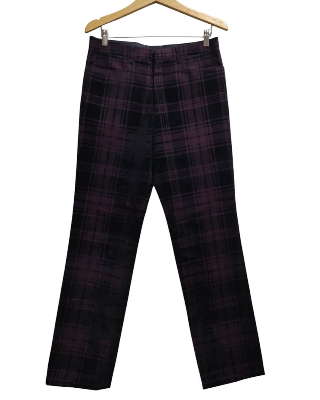 Japanese Brand × Nicole Club Vintage Monsieur Nicole Plaid Velvet Trouser pants Size US 32 / EU 48 - 1 Thumbnail