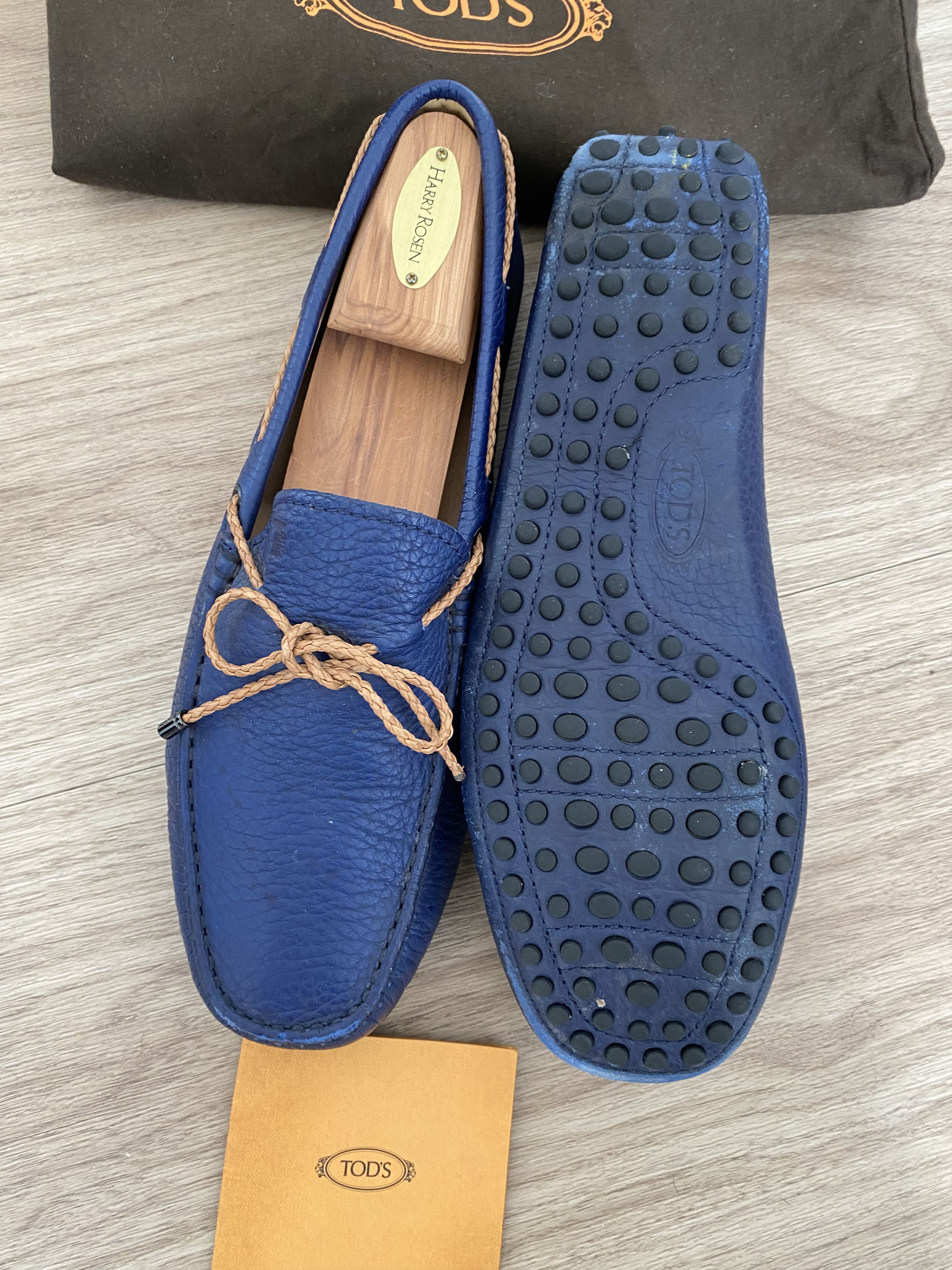 Tod's Tod's Gommino Blue Pebbled Leather Driving Loafers Size UK 7 Size US 8 / EU 41 - 4 Thumbnail