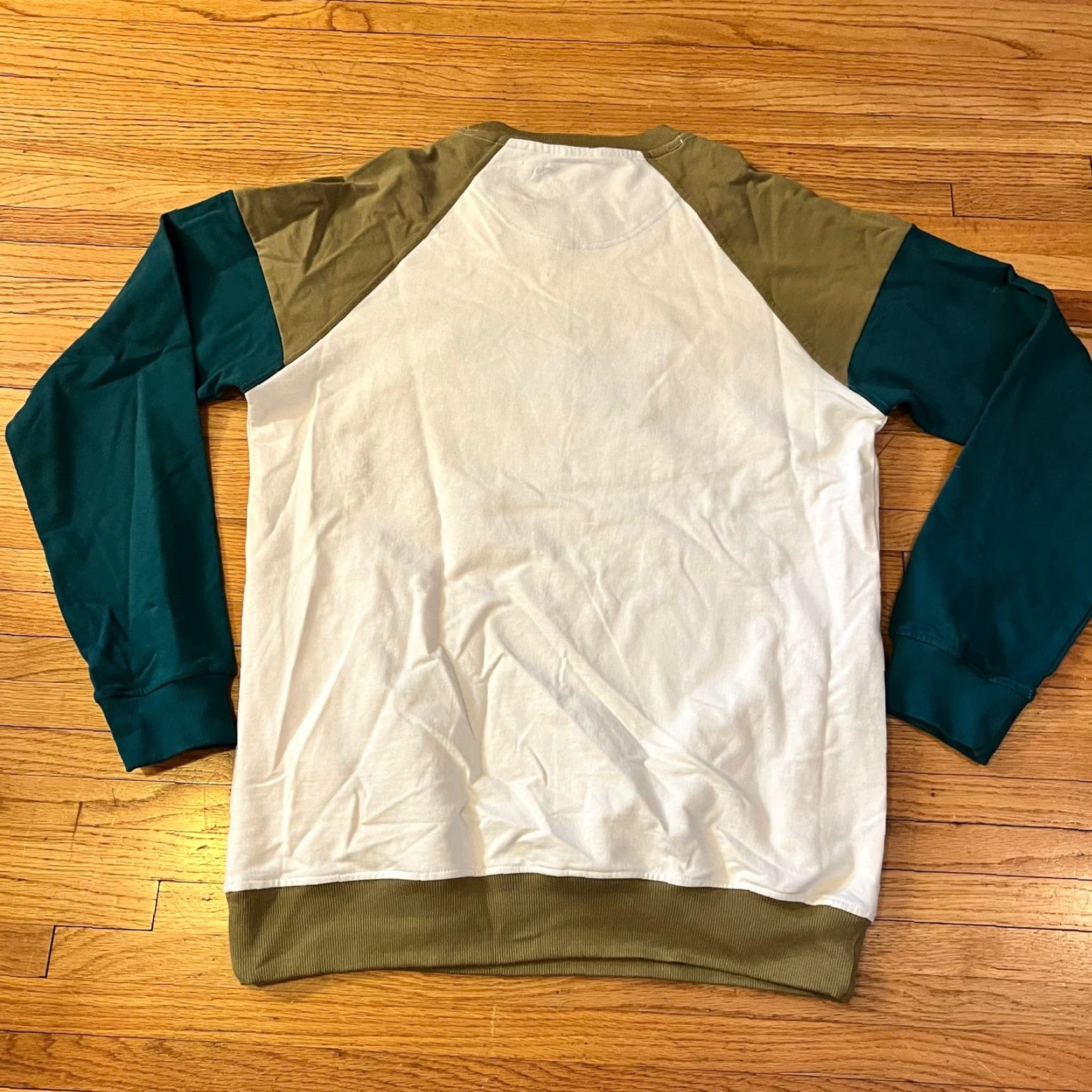 Logo 7 A.tiziano Sweatshirt Mens XL Logo White Green Crew Neck Color Blocked Shirt Mens XL Green Logo Pullover Color Blocked Size US XL / EU 56 / 4 - 4 Thumbnail