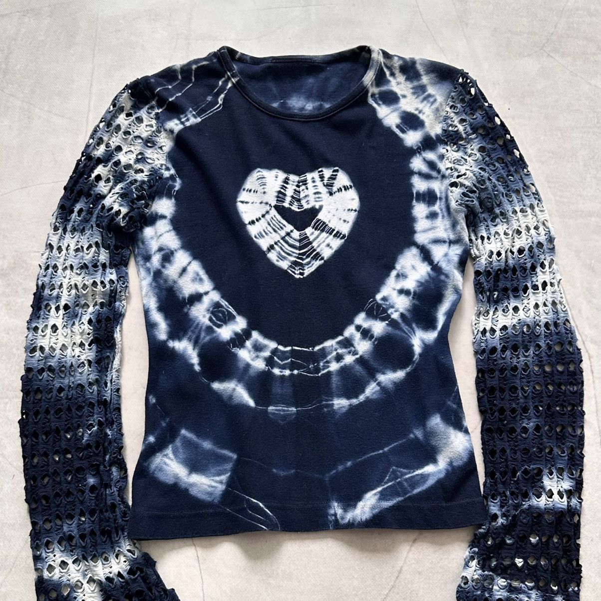 Hysteric Glamour × Undercover Cute Mesh Tie Dye Long Sleeve T Shirt Cop Copine Style Size S / US 4 / IT 40 - 3 Thumbnail