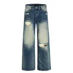 Japanese Brand Norika x Yumi Loose straight washed casual gradient jeans Size US 32 / EU 48 - 5 Thumbnail
