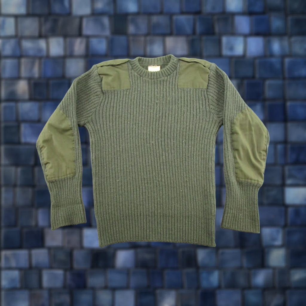 Olive VINTAGE Jersey Mans Military Sweater Shirt? Size US S / EU 44-46 / 1 - 1 Thumbnail